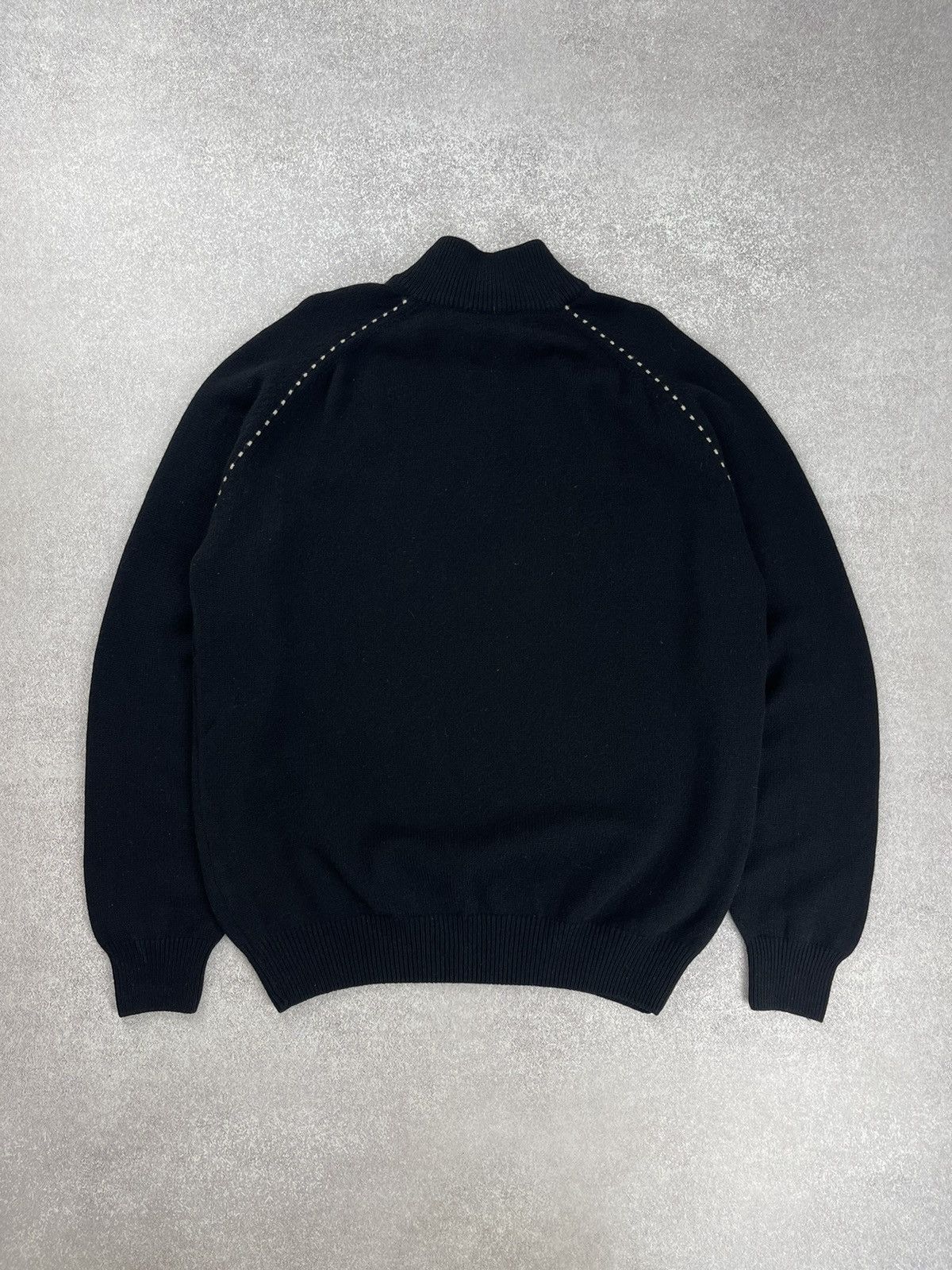 Gran Sasso × Vintage Vintage Gran Sasso Wool / Cashmere 1/3 Zip Knit Sweater Size US M / EU 48-50 / 2 - 11 Thumbnail