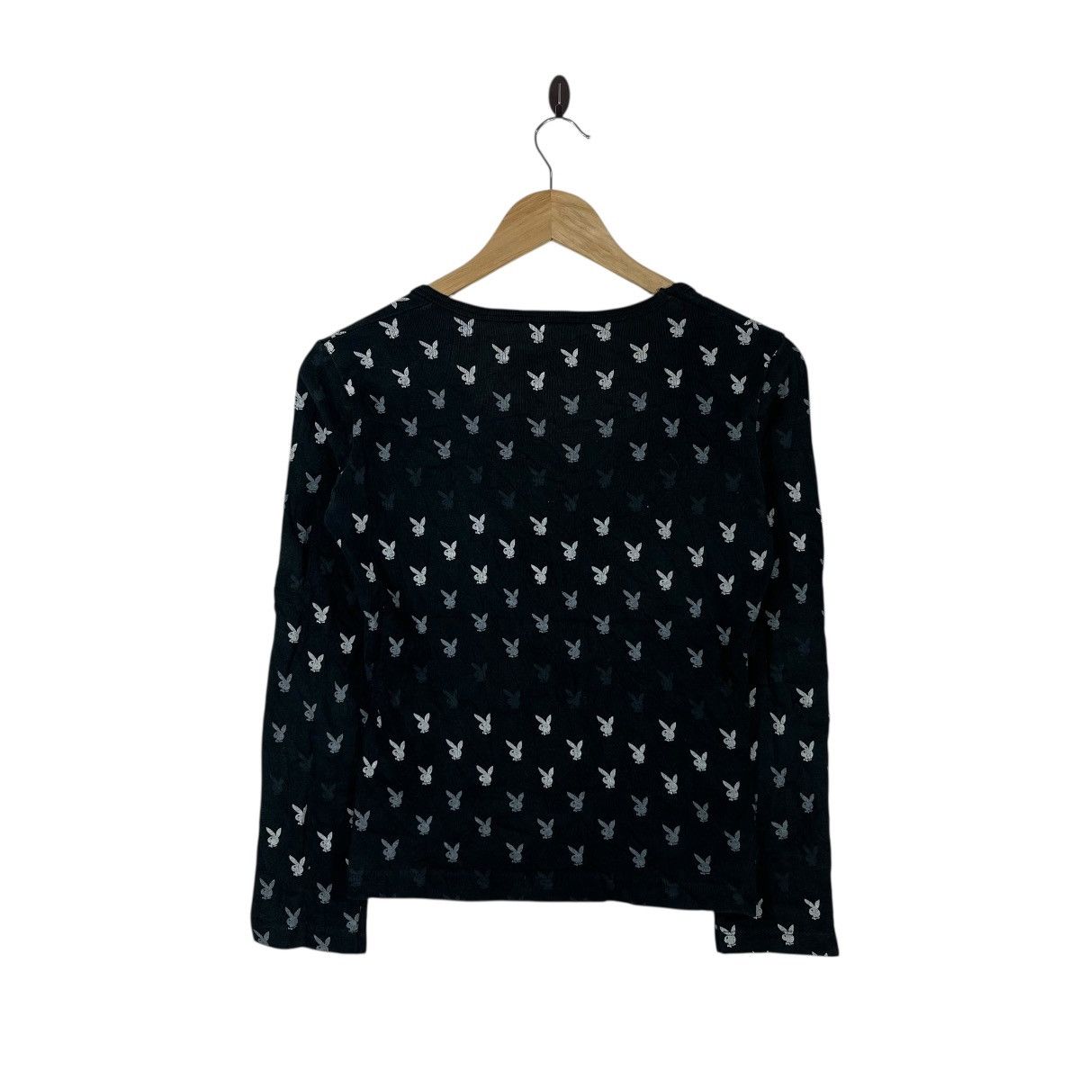 Vintage PLAYBOY ALLOVER LOGO GRAPHIC LONG SLEEVE T-SHIRT STREETWEAR Size M / US 6-8 / IT 42-44 - 4 Thumbnail