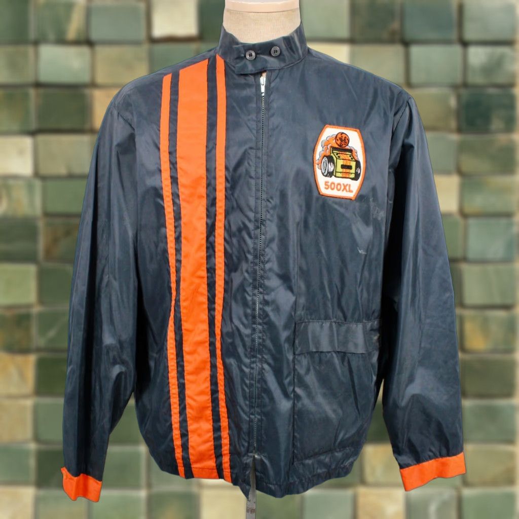 Vintage VTG Bonner Jacket Windbreaker Nylon Blue M 60s 70s GE 500 XL Men's 1960s 1970s Racing Style Windbreaker Jacket Size US M / EU 48-50 / 2 - 1 Thumbnail