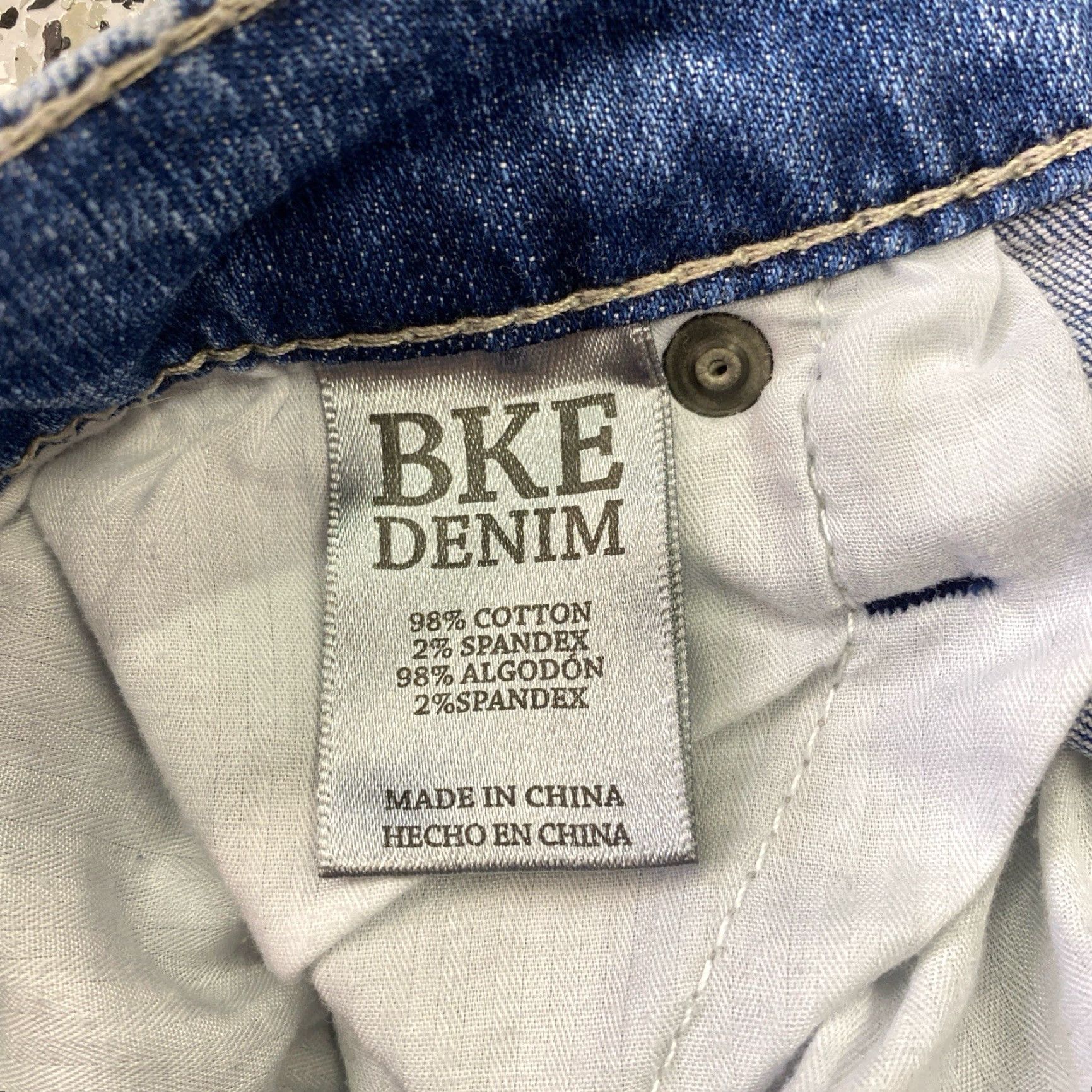 Vintage BKE Jake Straight Jeans Mens 34L Blue Denim 5-Pocket Regular Fit Straight Leg Casual Distressed Pocket Buckle Bke 34x32.5 Size US 34 / EU 50 - 5 Thumbnail