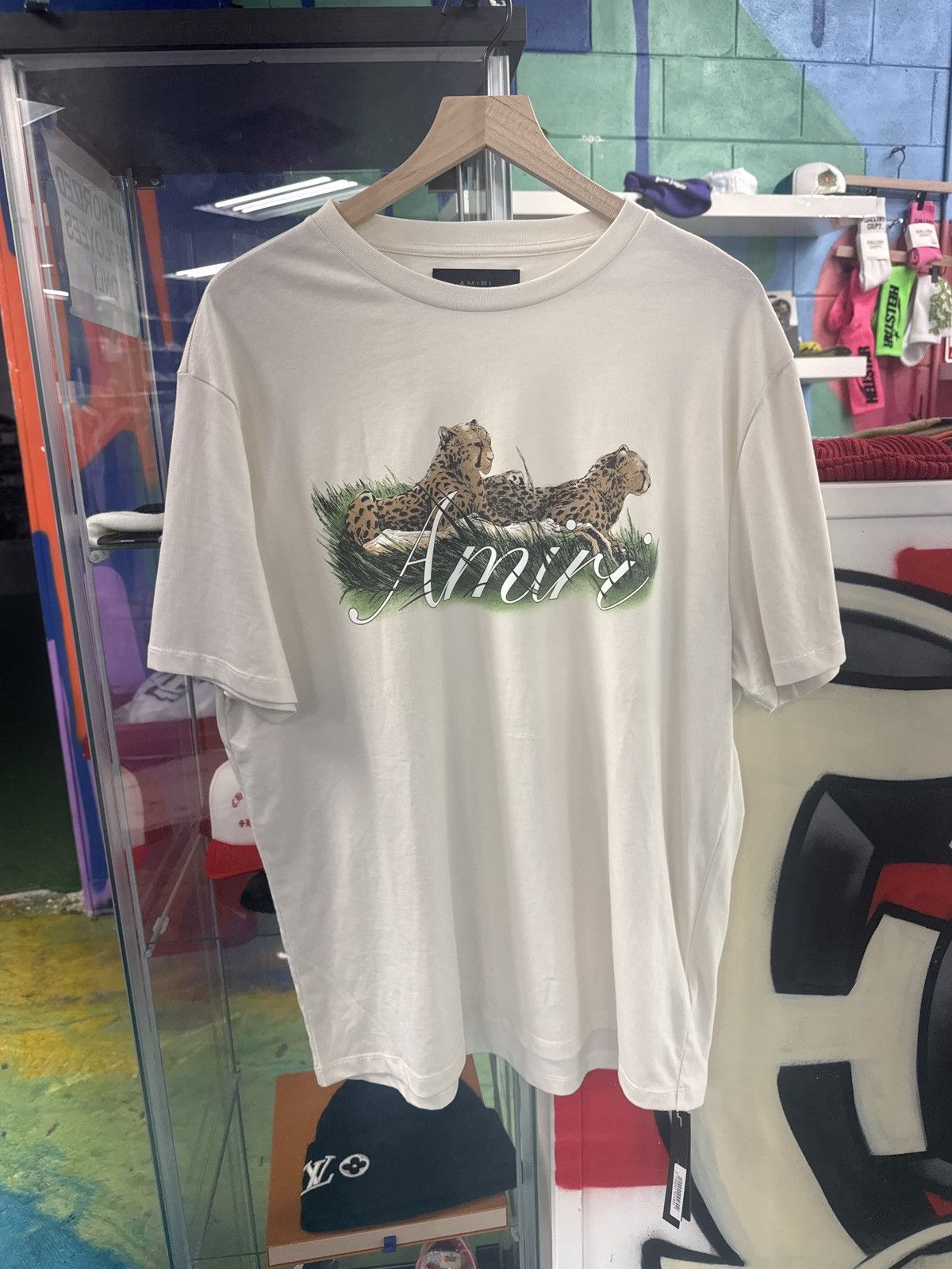 Amiri Cheetah Logo Tee White/Green