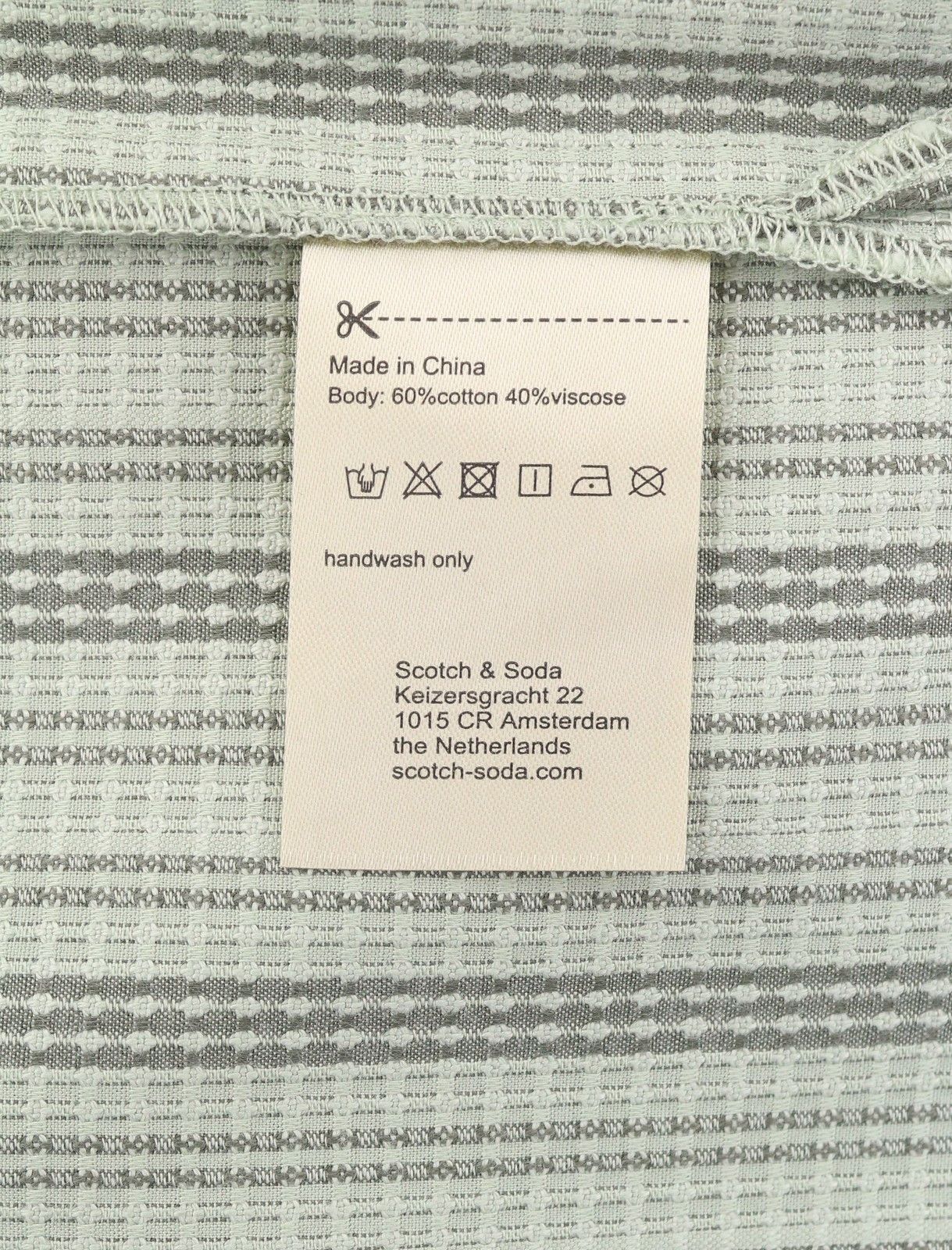 Scotch & Soda L Green Pinstriped Patch Pocket Shirt 88541 Size US L / EU 52-54 / 3 - 8 Thumbnail