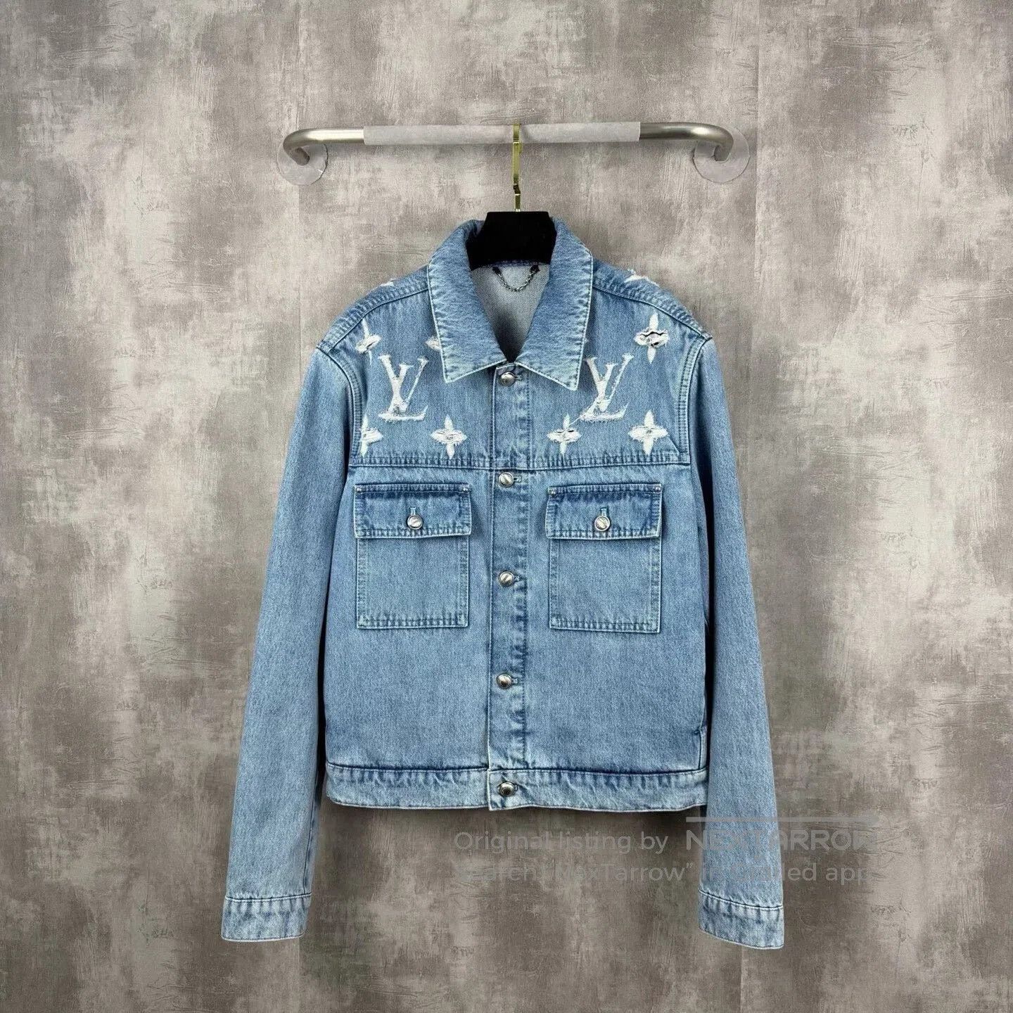 Louis Vuitton louis vuitton distressed logo denim jacket. Size US L / EU 52-54 / 3 - 1 Thumbnail