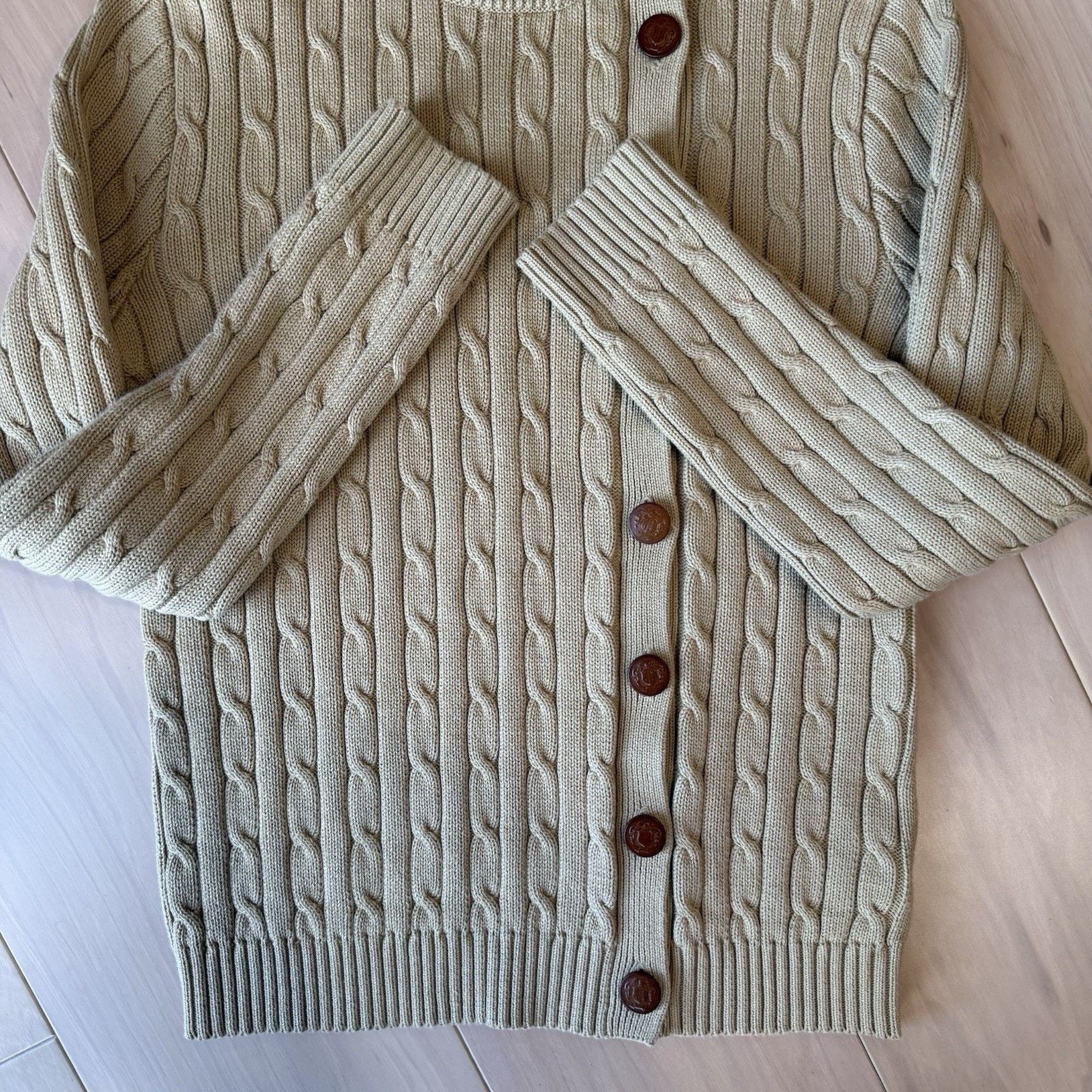 Lauren Ralph Lauren Lauren Ralph Lauren Cable Knit Sweater Women's Small Khaki Size S / US 4 / IT 40 - 6 Thumbnail
