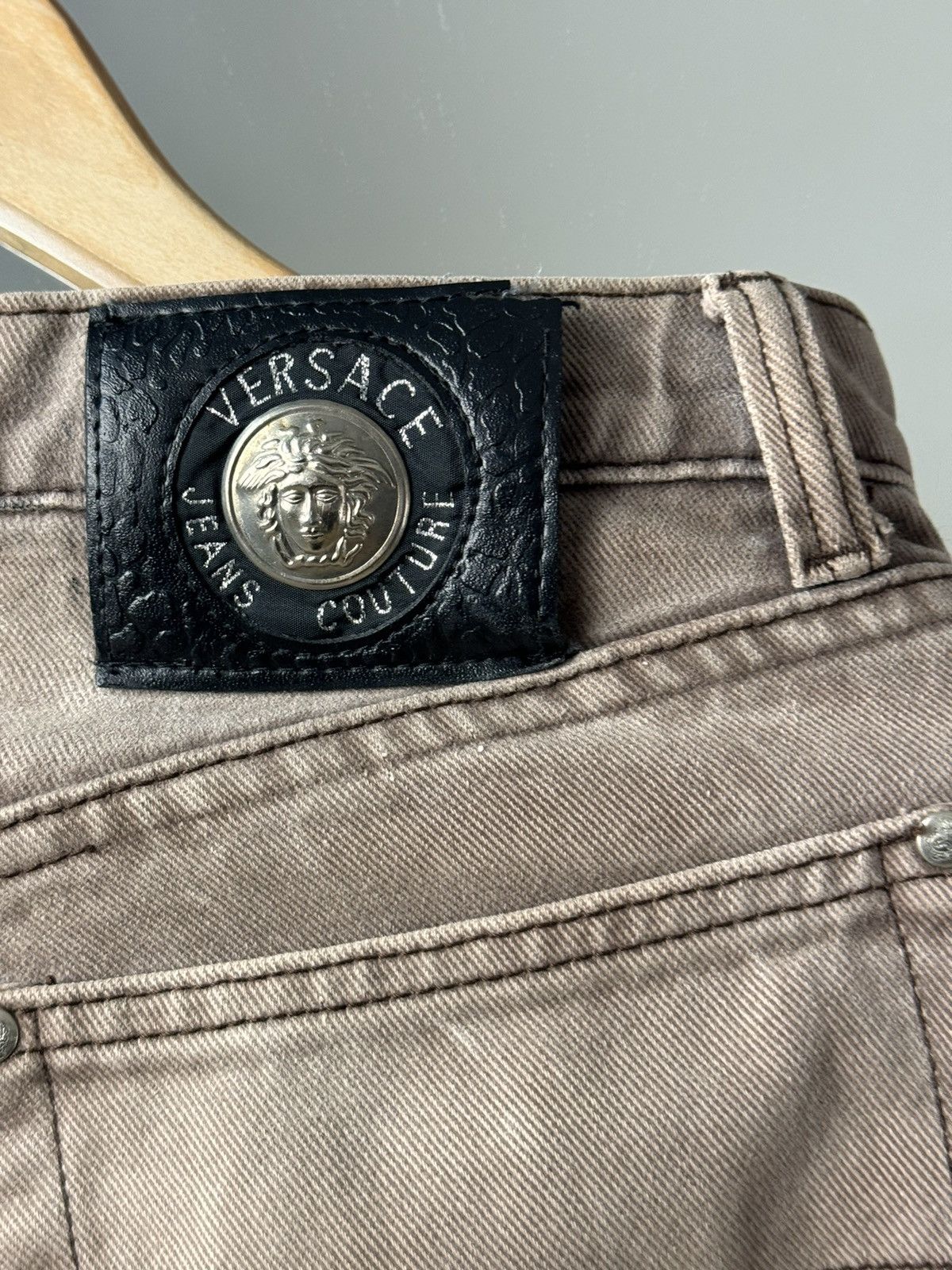 Versace × Versace Jeans Couture Vintage Versace Jeans Skinny Fit Denim Big Logo Black Siz 31 Size US 31 - 15 Thumbnail