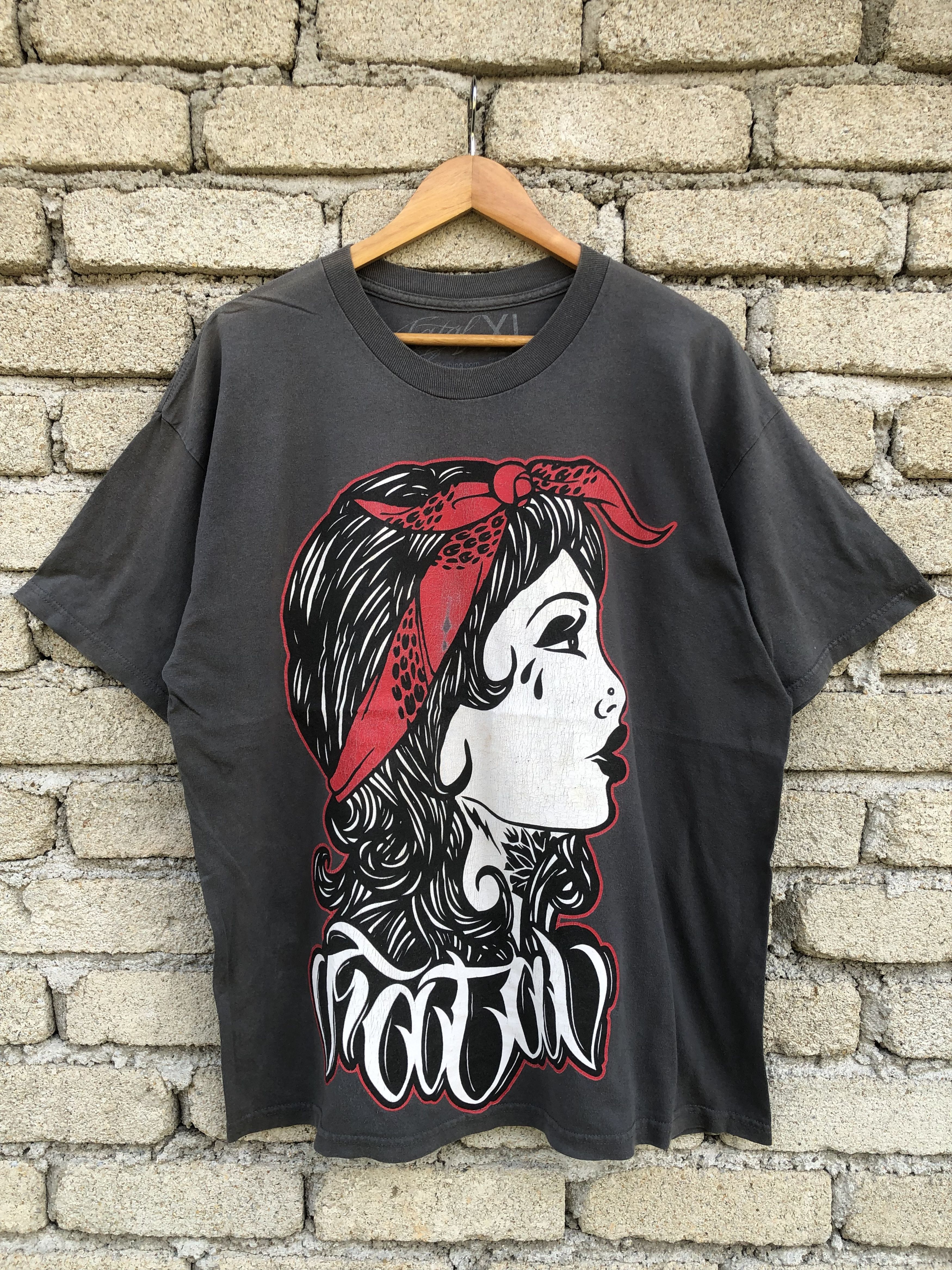 Fatal Script Logo Tattoo Women Streetweat Tee