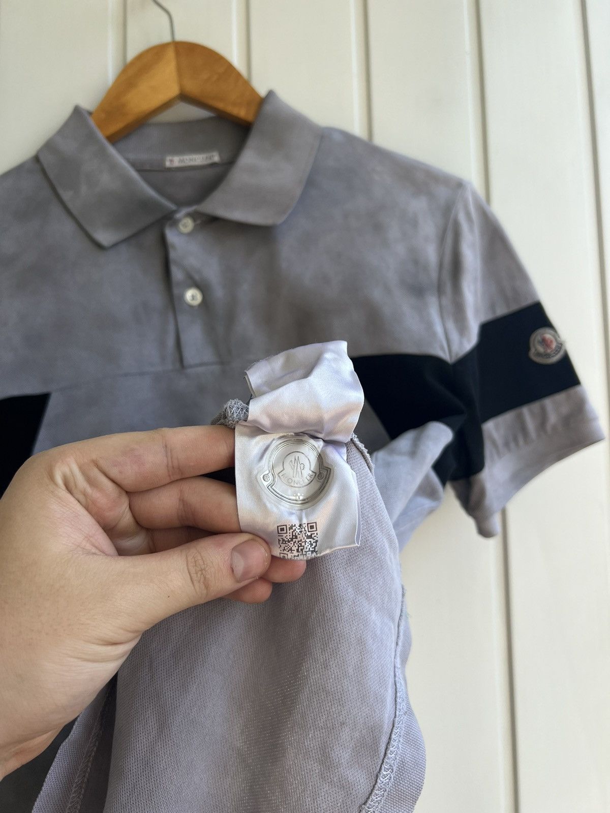 Moncler Moncler Polo Garment Washed T shirt Size US M / EU 48-50 / 2 - 9 Thumbnail