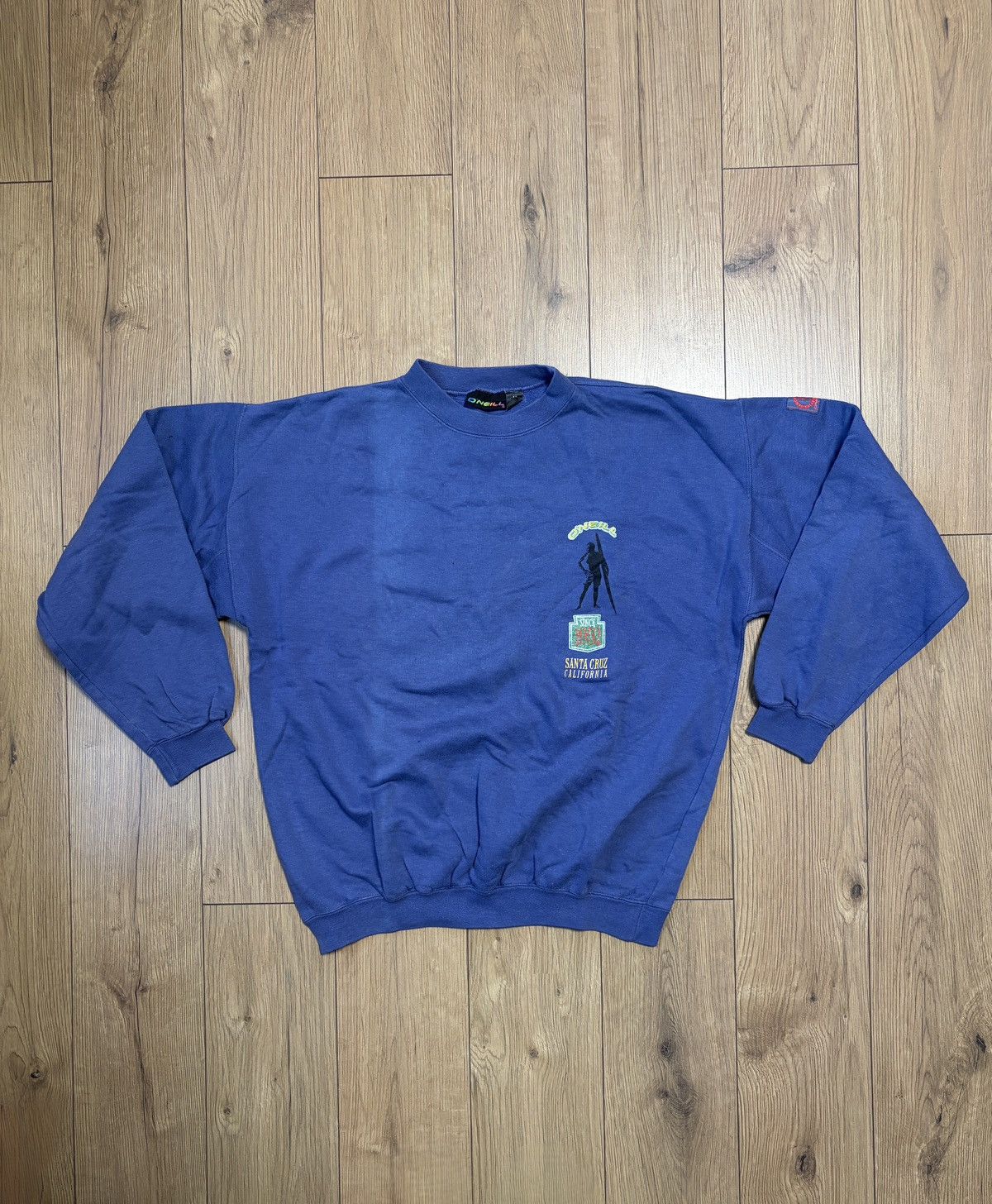 O'Neill O'NEILL Vintage Blue Santa Cruz Sweatshirt Size US M / EU 48-50 / 2 - 2 Thumbnail