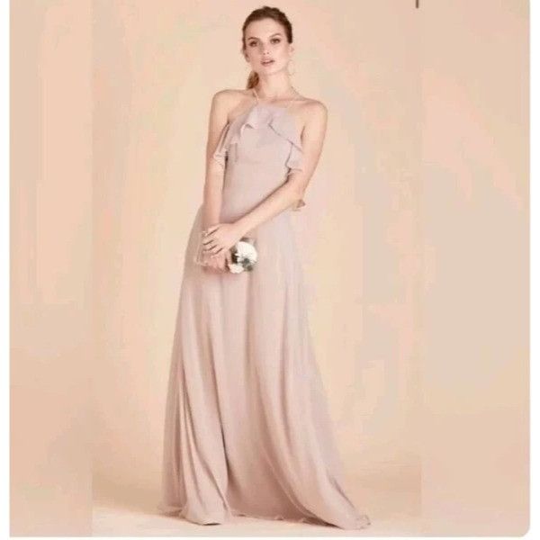 Other NEW Birdy Grey Jules Champagne Maxi Dress XL Ruffled Halter Size XL / US 12-14 / IT 48-50 - 11 Thumbnail