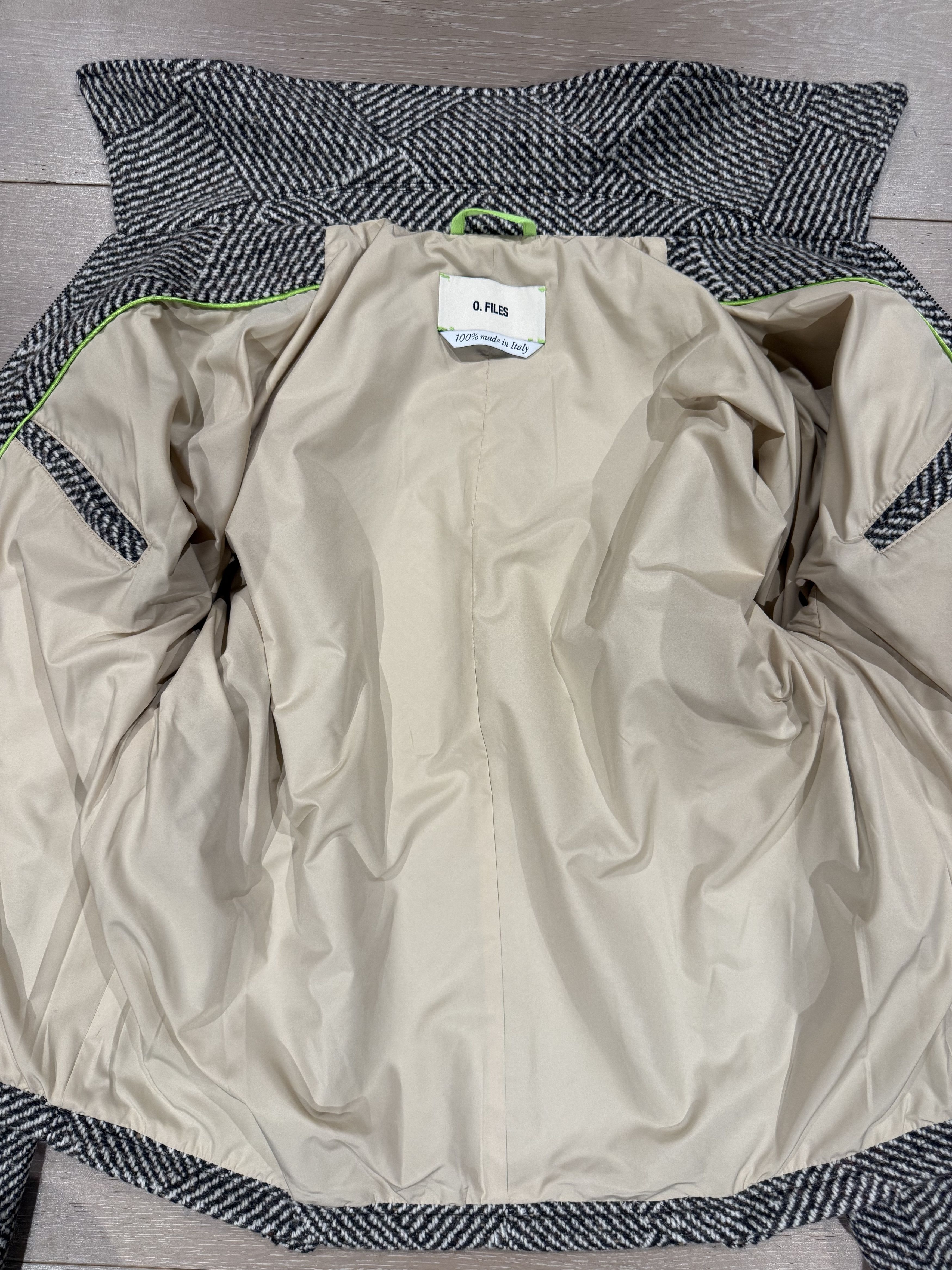 Ojardorf 💚 O. FILES Chess Wool Jacket in Mocha/Cream Small NEW Size US S / EU 44-46 / 1 - 17 Thumbnail