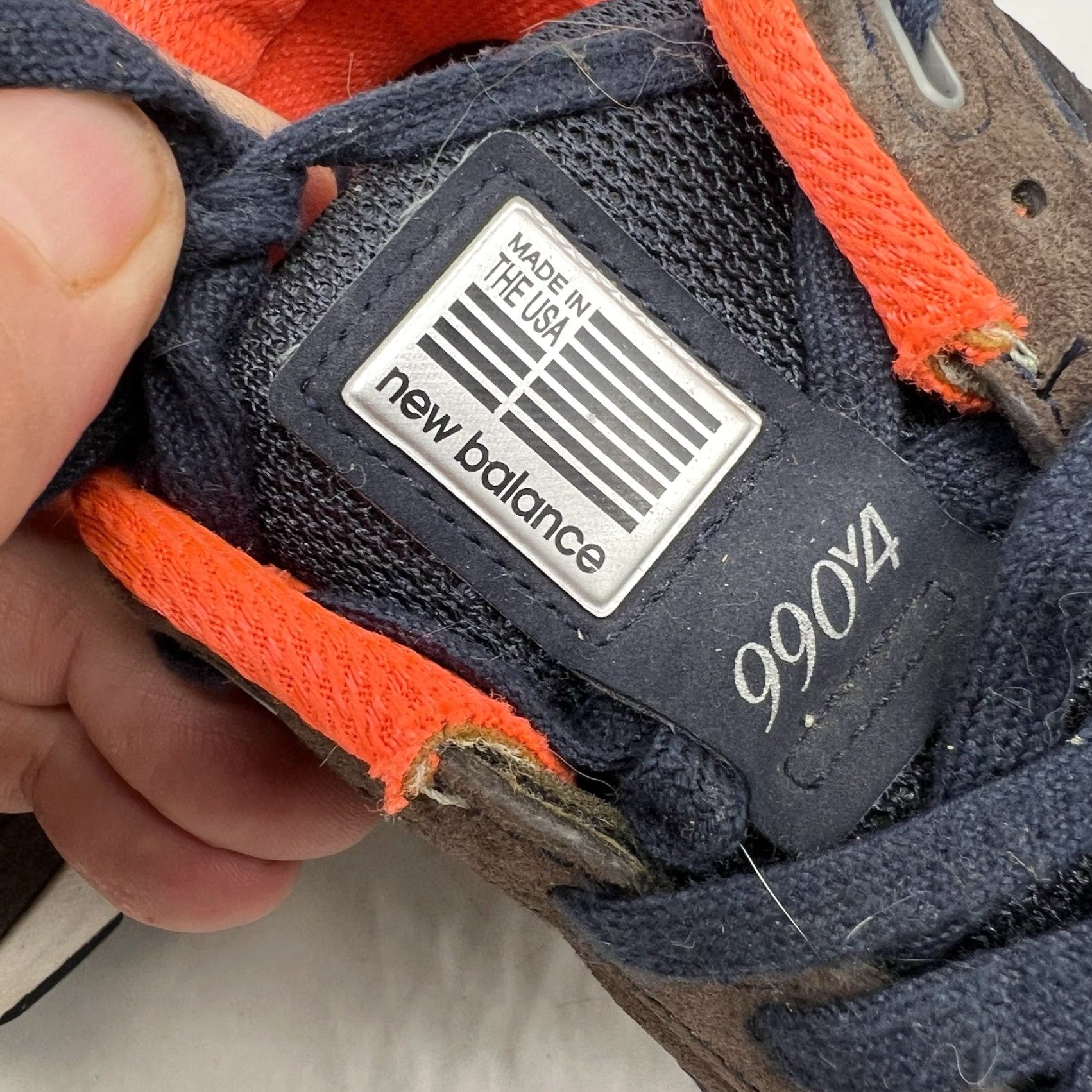 New Balance VINTAGE New Balance Sneakers Men Size 8.5 US 990v4 Made in USA Low Top Athletic Comfort Running & Jogging Blue/Orange Size US 8.5 / EU 41-42 - 4 Thumbnail