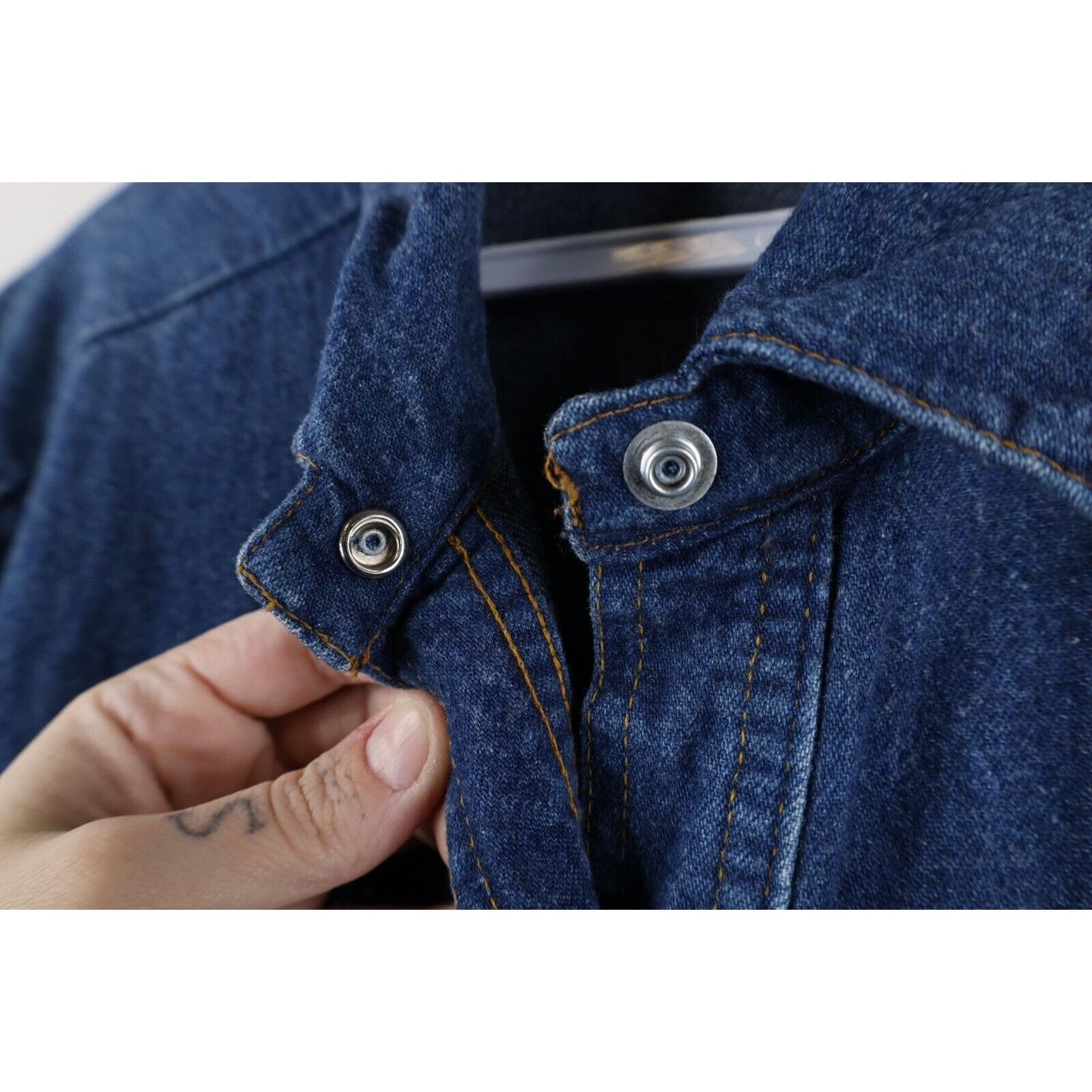 Vintage Vintage 70s 80s Streetwear Distressed Denim Jean Jumpsuit Size L / US 10 / IT 46 - 12 Thumbnail