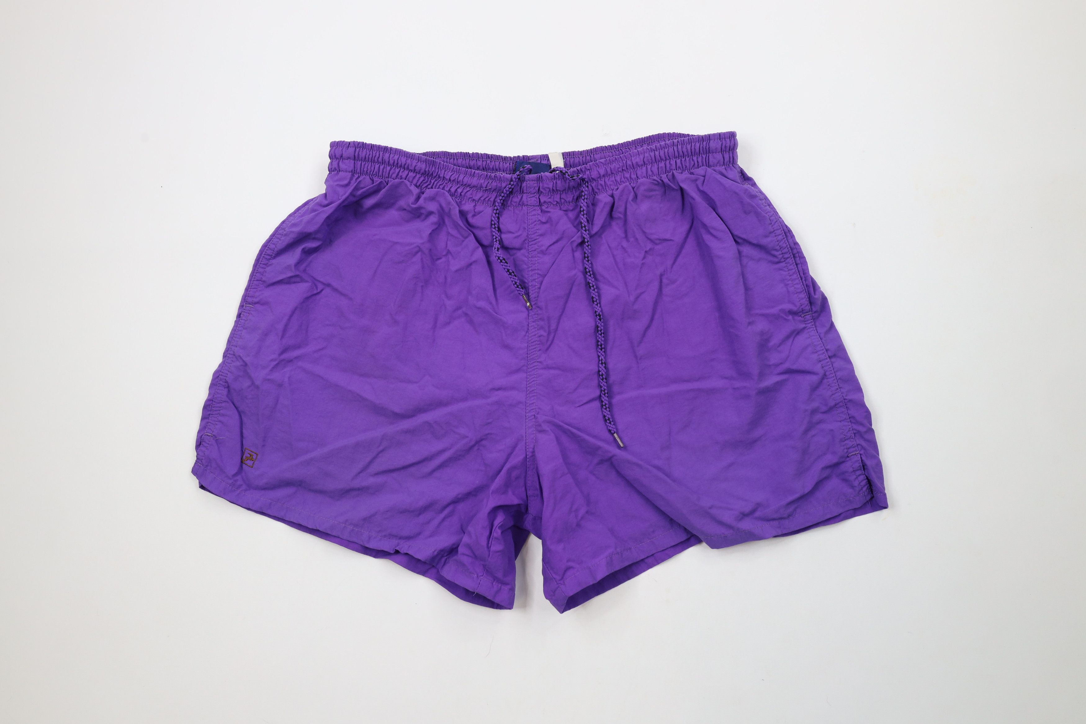 Vintage Vintage 90s Streetwear Above Knee Shorts Baggies Purple Size US 34 / EU 50 - 1 Thumbnail