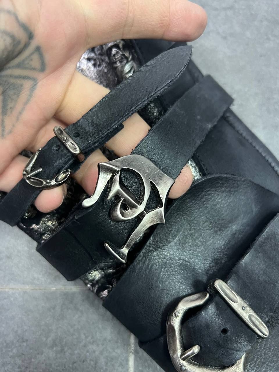Japanese Brand New Rock A.S.98 type Destroy Buckled Belted Stiletto boots Size US 8.5 / IT 38.5 - 4 Thumbnail