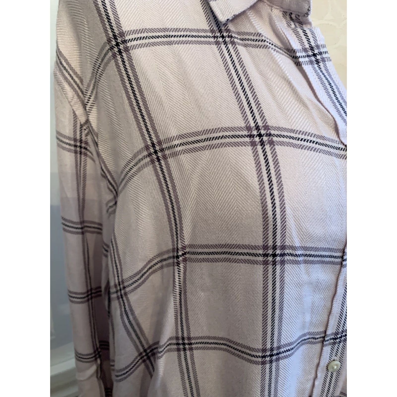Eddie Bauer Eddie Bauer Shirt Women 2XL Pink Plaid Button Up Lightweight 100% Rayon NWOT Size XXL / US 16-18 / IT 52-54 - 4 Thumbnail