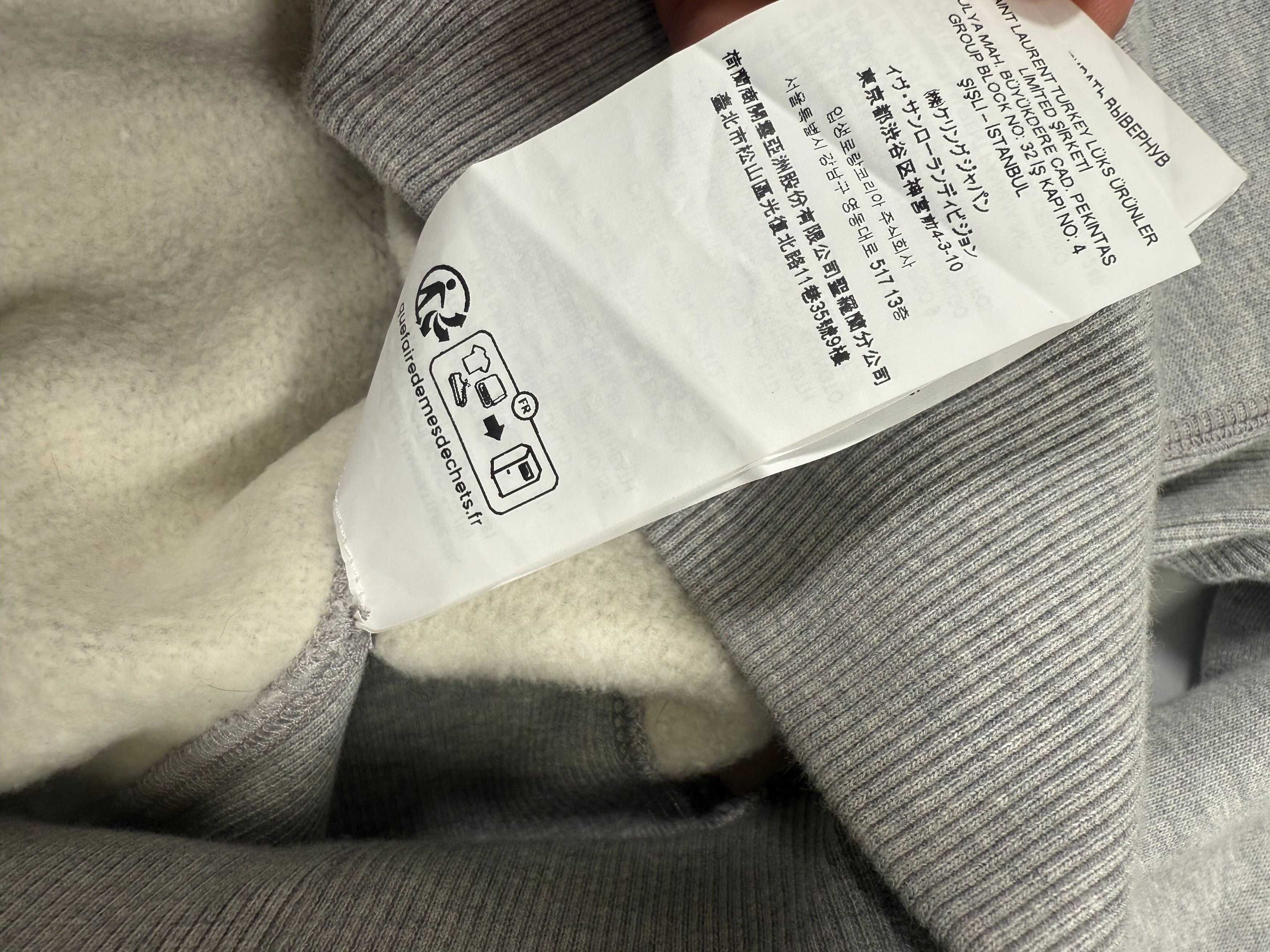 Yves Saint Laurent Grey Monogram Hoodie Sweatshirt Size US XXL / EU 58 / 5 - 6 Thumbnail