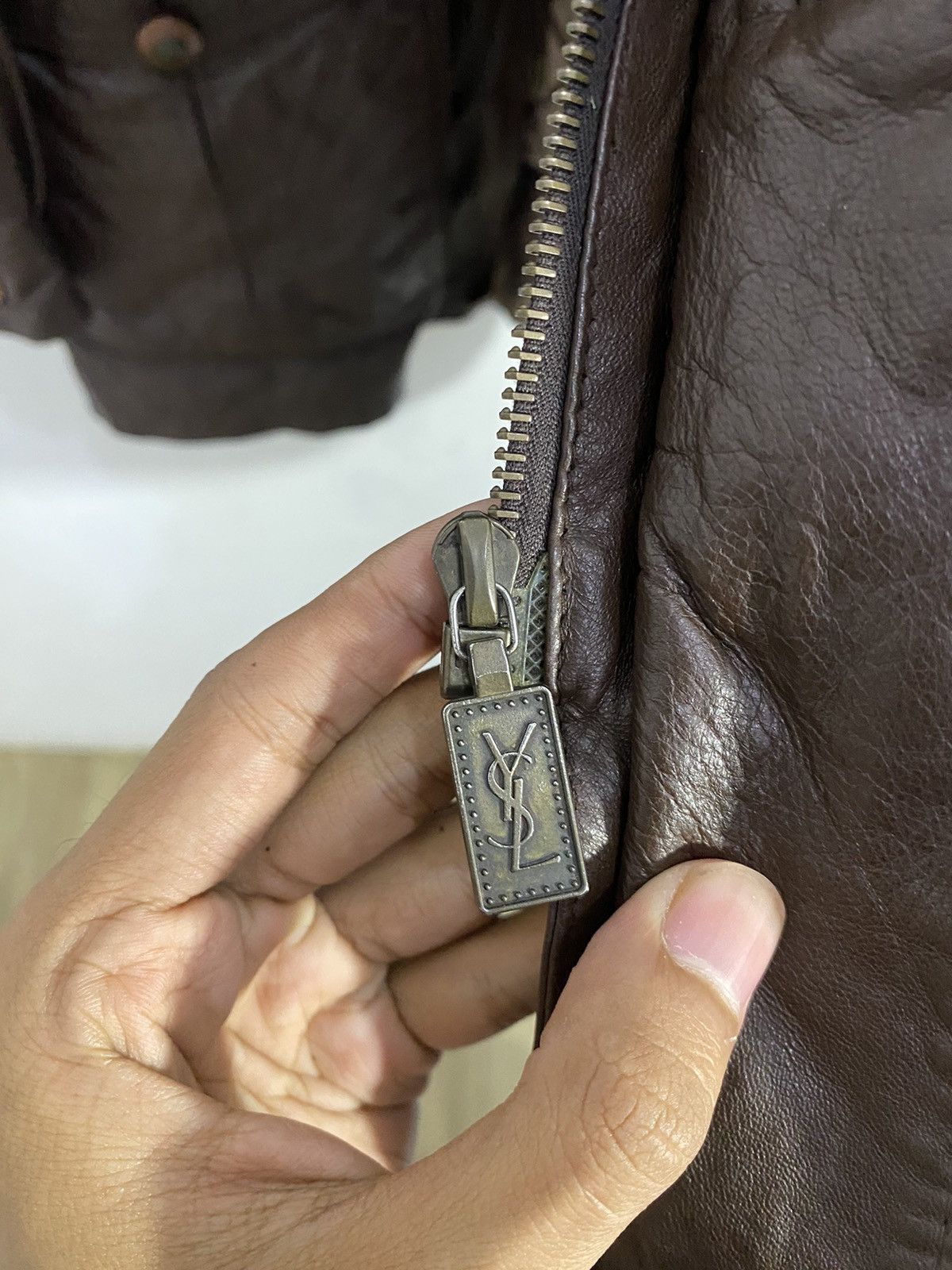 Vintage × Yves Saint Laurent 💥Lamb Skin💥Yves Saint Laurent Leather Coat Size US XL / EU 56 / 4 - 8 Thumbnail