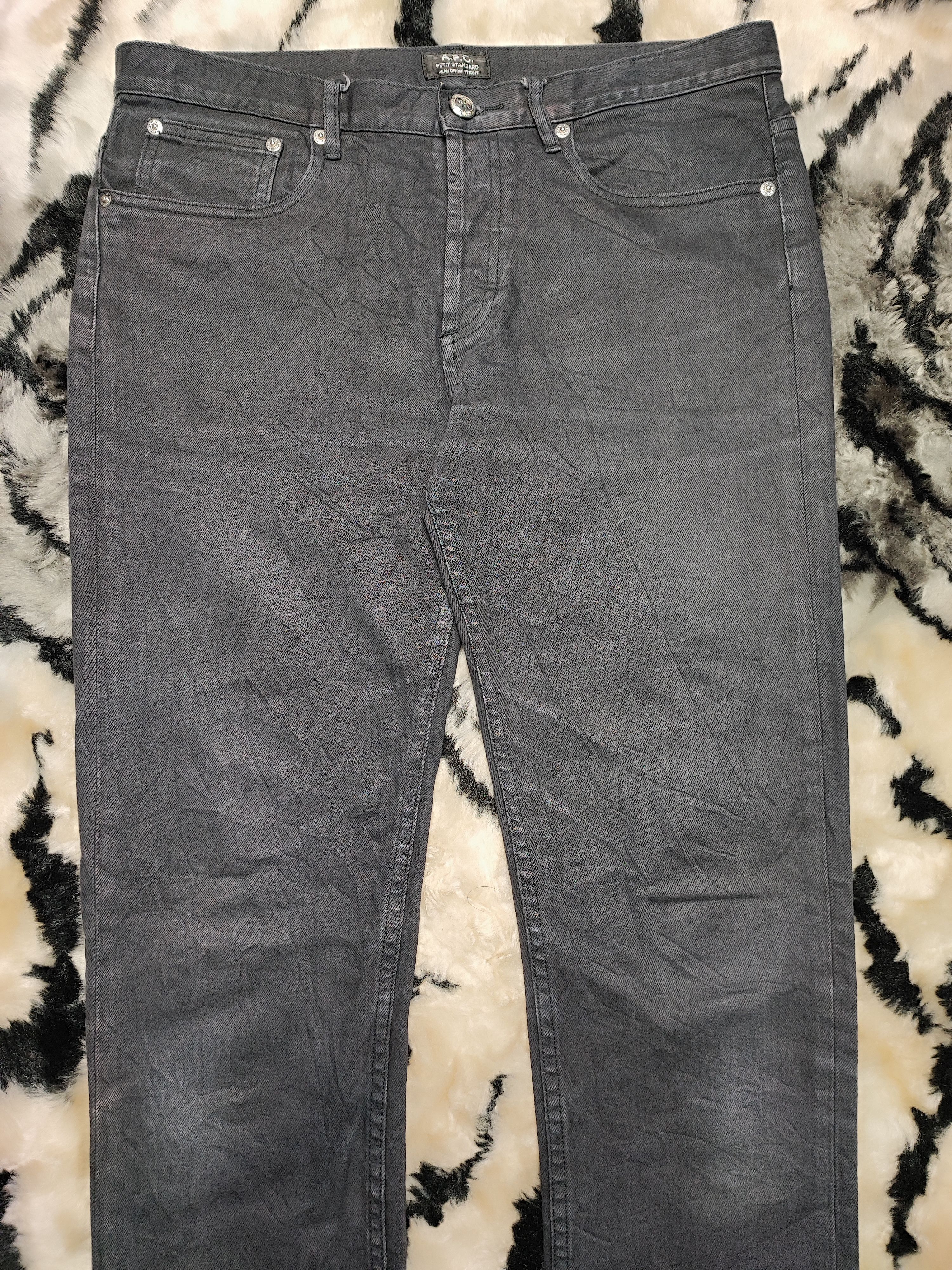A.P.C. × JJJJound APC Petit Standard Black Jeans 32 Size US 32 / EU 48 - 2 Thumbnail