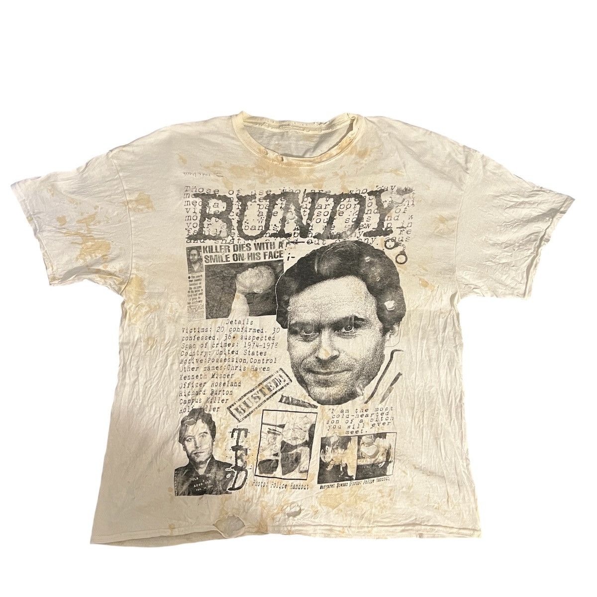 Other Ted Bundy Vintage T-shirt tshirt manson dahmer 90s Size US XXL / EU 58 / 5 - 1 Thumbnail