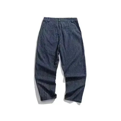 Japanese Brand 20AW Indigo Union Japan Denim Striped Relaxed Fit Pants Size US 32 / EU 48 - 3 Thumbnail