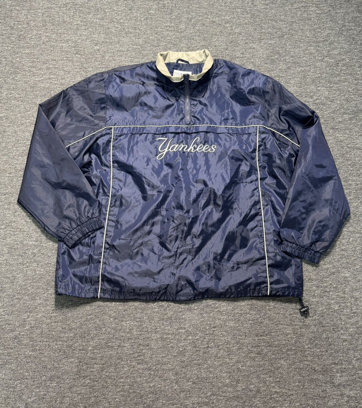 MLB Vintage MLB Yankees 1/4 Zip Windbreaker Navy Sand Men's XXL Size US XXL / EU 58 / 5 - 2 Thumbnail