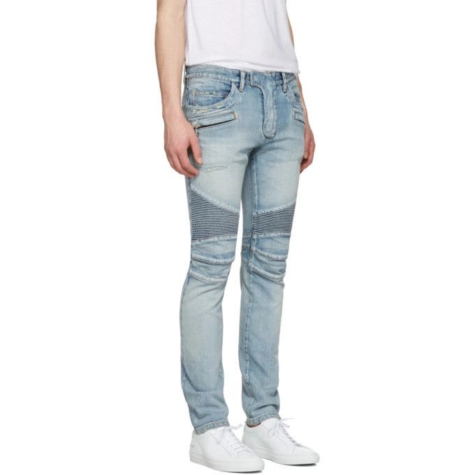 Balmain o1y0426 Denim Pant in Light Blue Size US 32 / EU 48 - 2 Thumbnail
