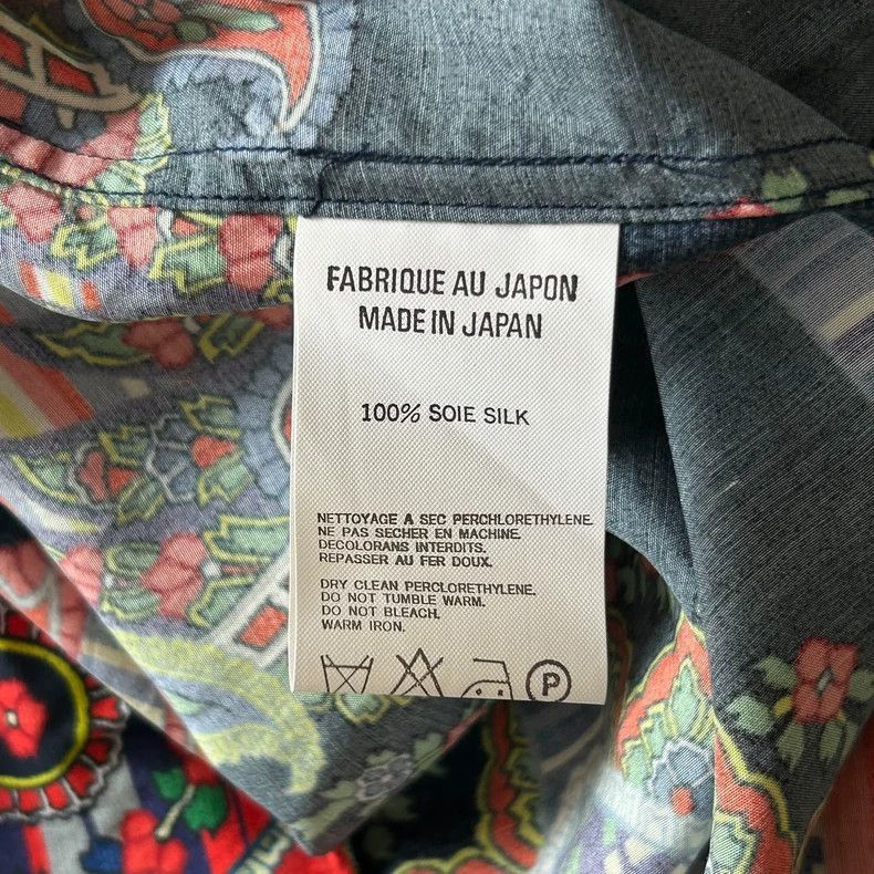 Yohji Yamamoto Yohji Yamamoto Yohji Yamamoto Silk Shirt with Floral Print Size US M / EU 48-50 / 2 - 8 Thumbnail