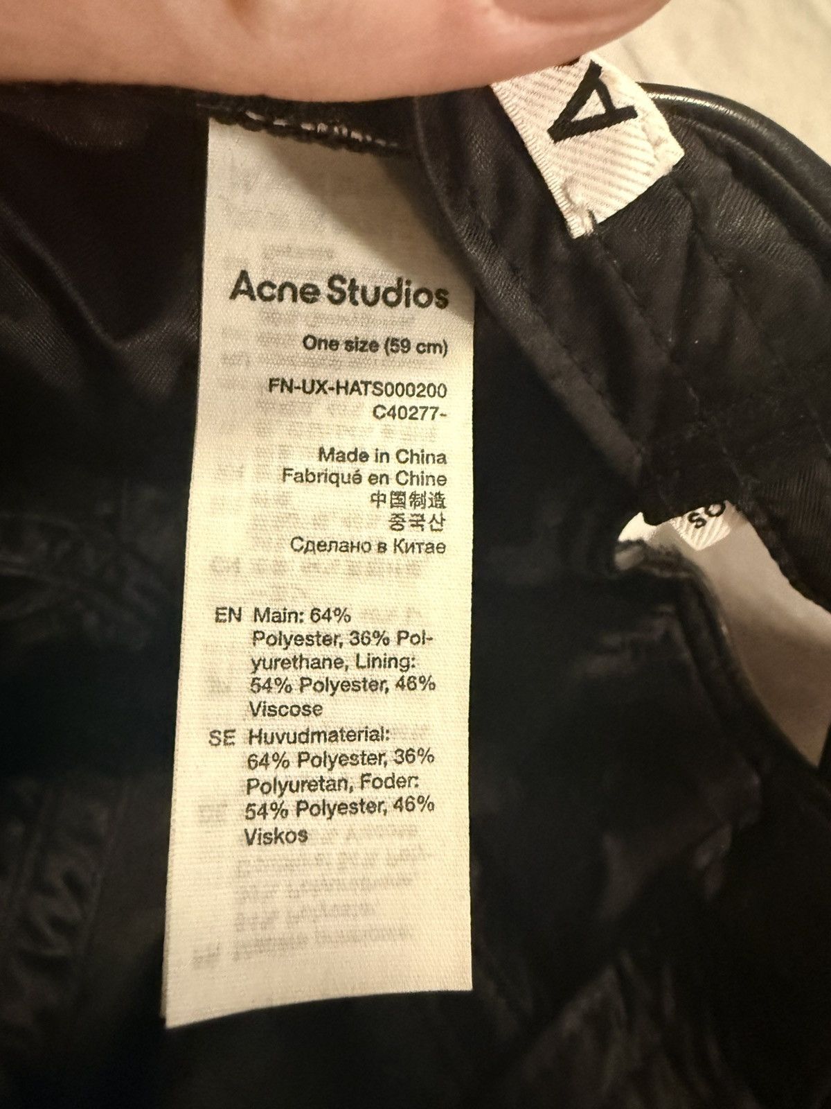 Acne Studios Acne Studios Faux Leather Hat Size ONE SIZE - 4 Thumbnail