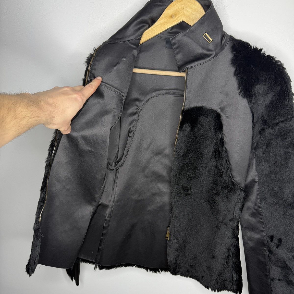 Gucci Vintage Gucci by Tom Ford Leather & Fur Jacket Size S / US 4 / IT 40 - 12 Thumbnail