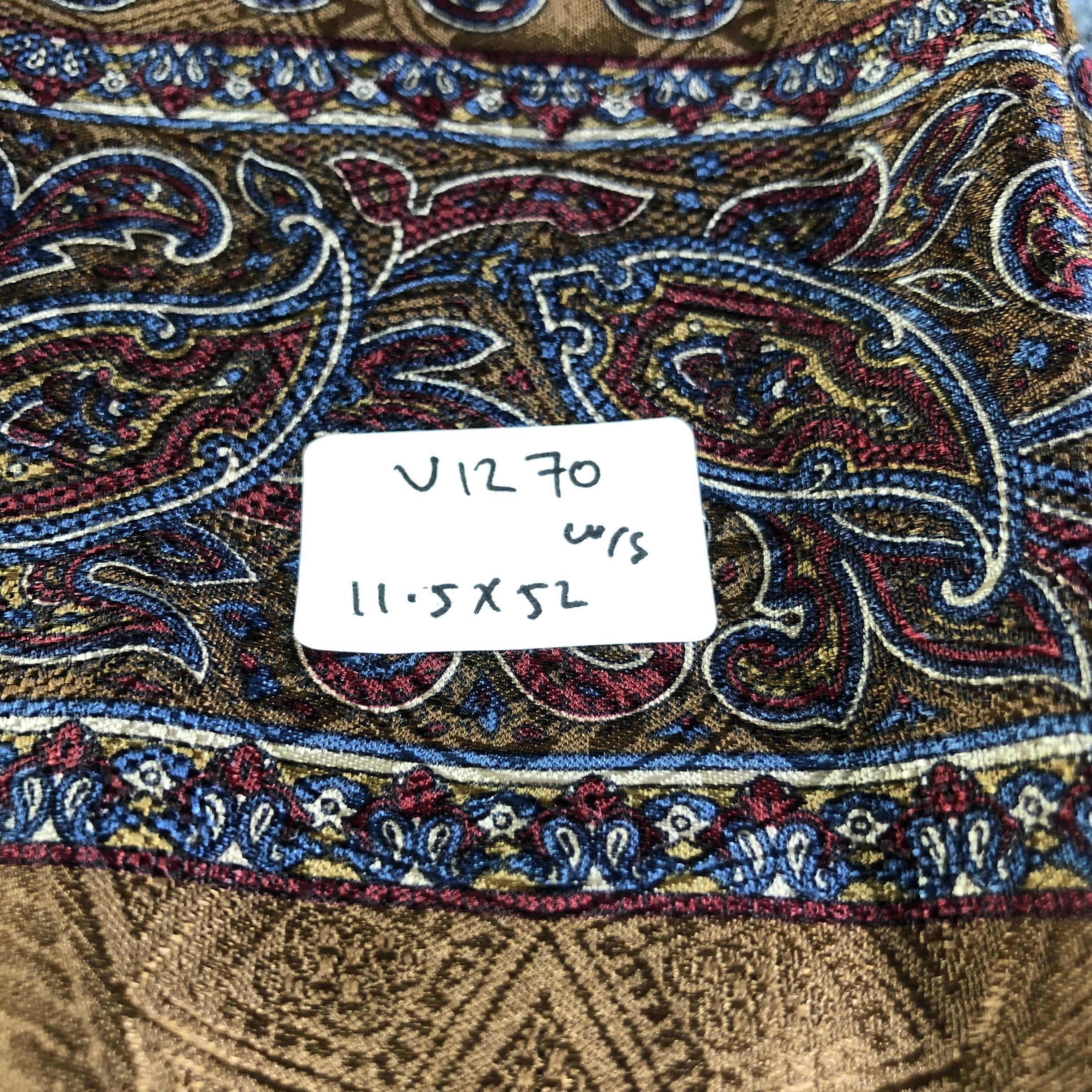 Vintage Luxury Paisley Silk Wool Scarf Muffler V1270 Size ONE SIZE - 9 Thumbnail