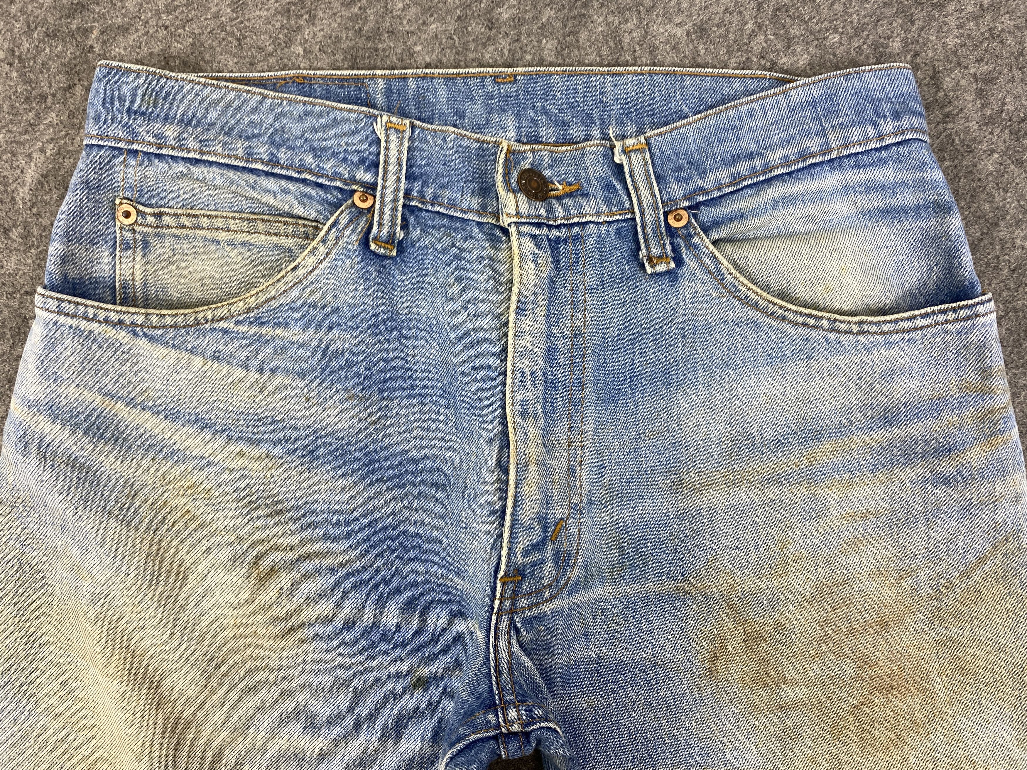 Levi's Dirty Light Blue Vintage Levis 515 Orange Tab 31x30 -JN3238 Size US 31 - 3 Thumbnail