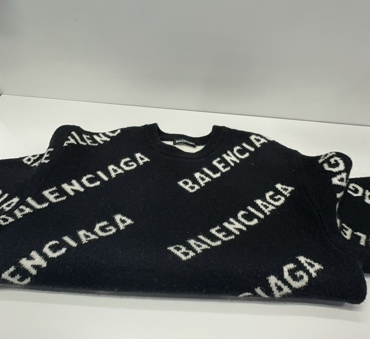 Balenciaga Balenciaga Allover Logo Crewneck sweater Size M / US 6-8 / IT 42-44 - 7 Thumbnail