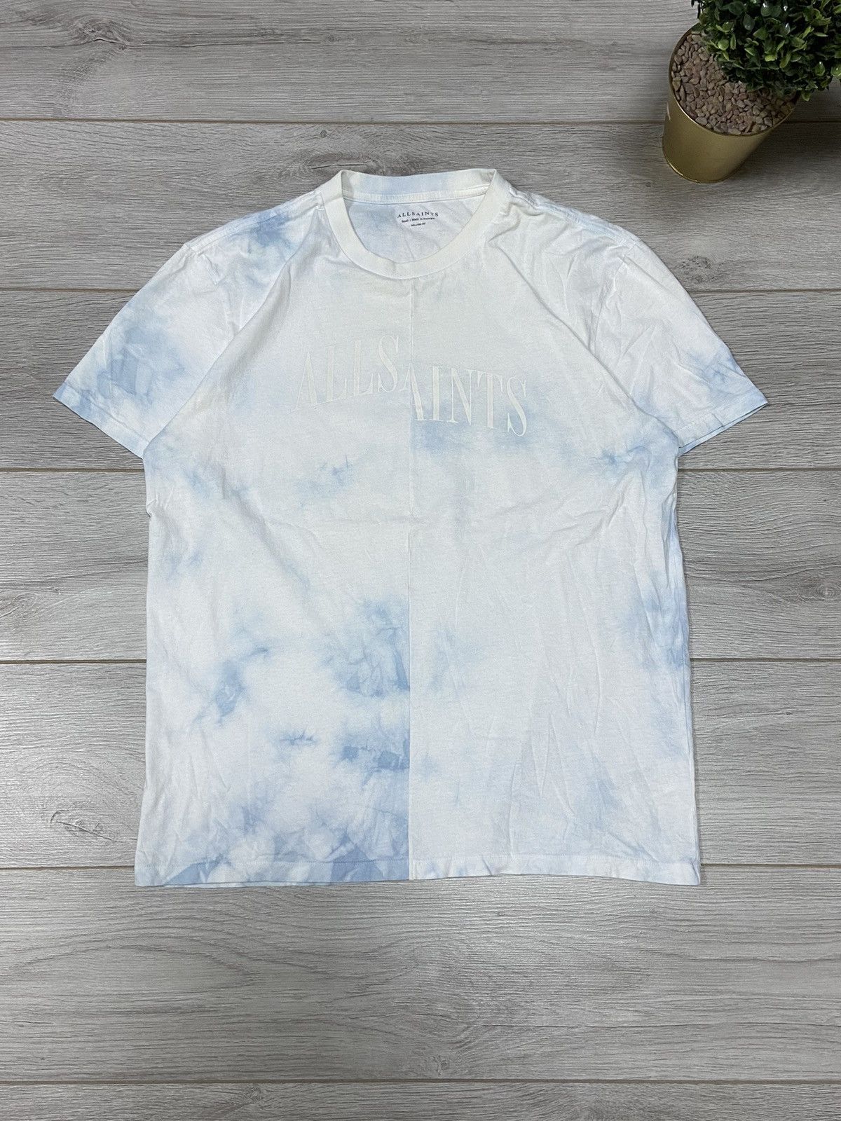 Allsaints Allsaints split logo tie dye t-shirt Size US S / EU 44-46 / 1 - 1 Thumbnail