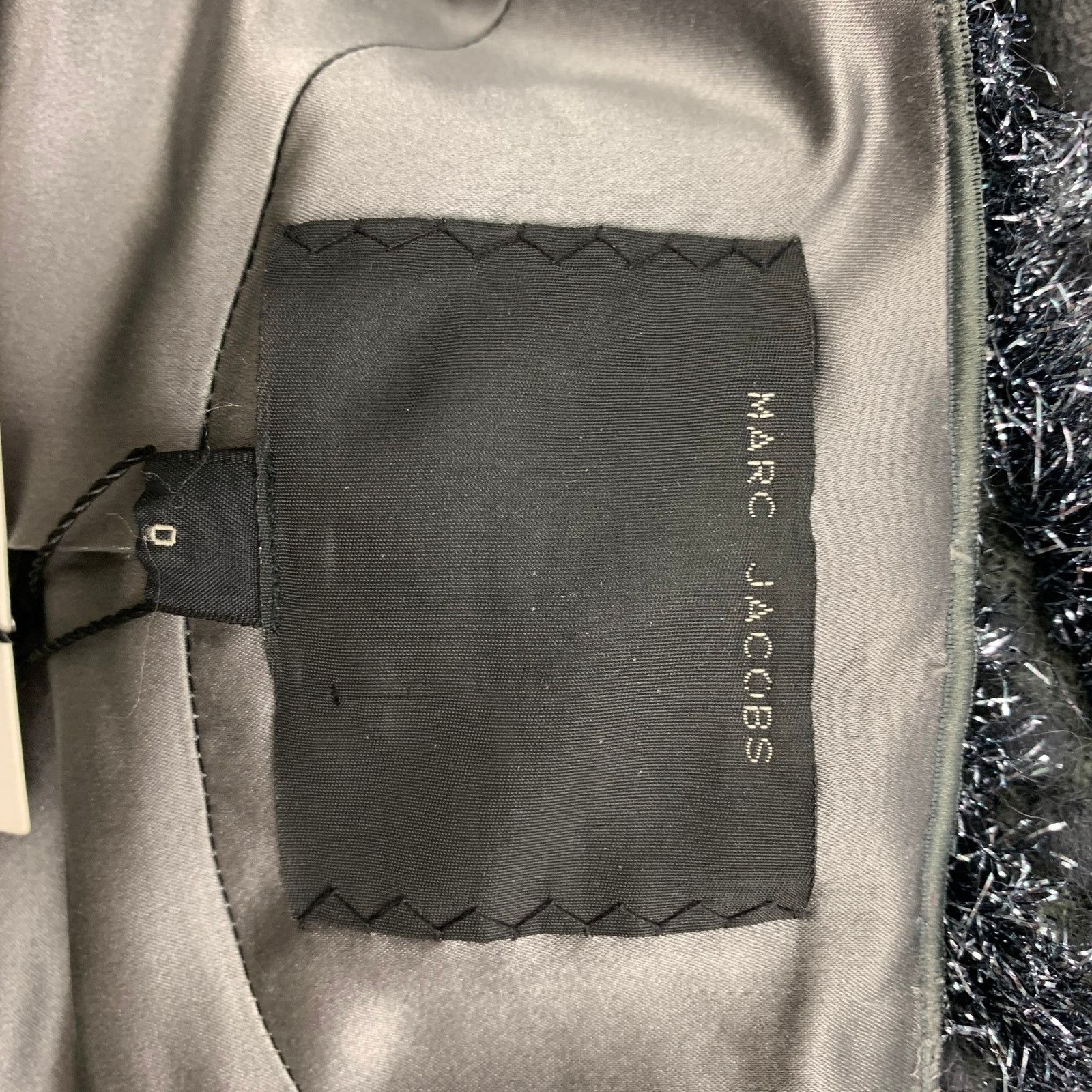 Marc Jacobs Size 0 Silver & Grey Metallic Wool Blend Cropped Jacket Size XS / US 0-2 / IT 36-38 - 7 Thumbnail