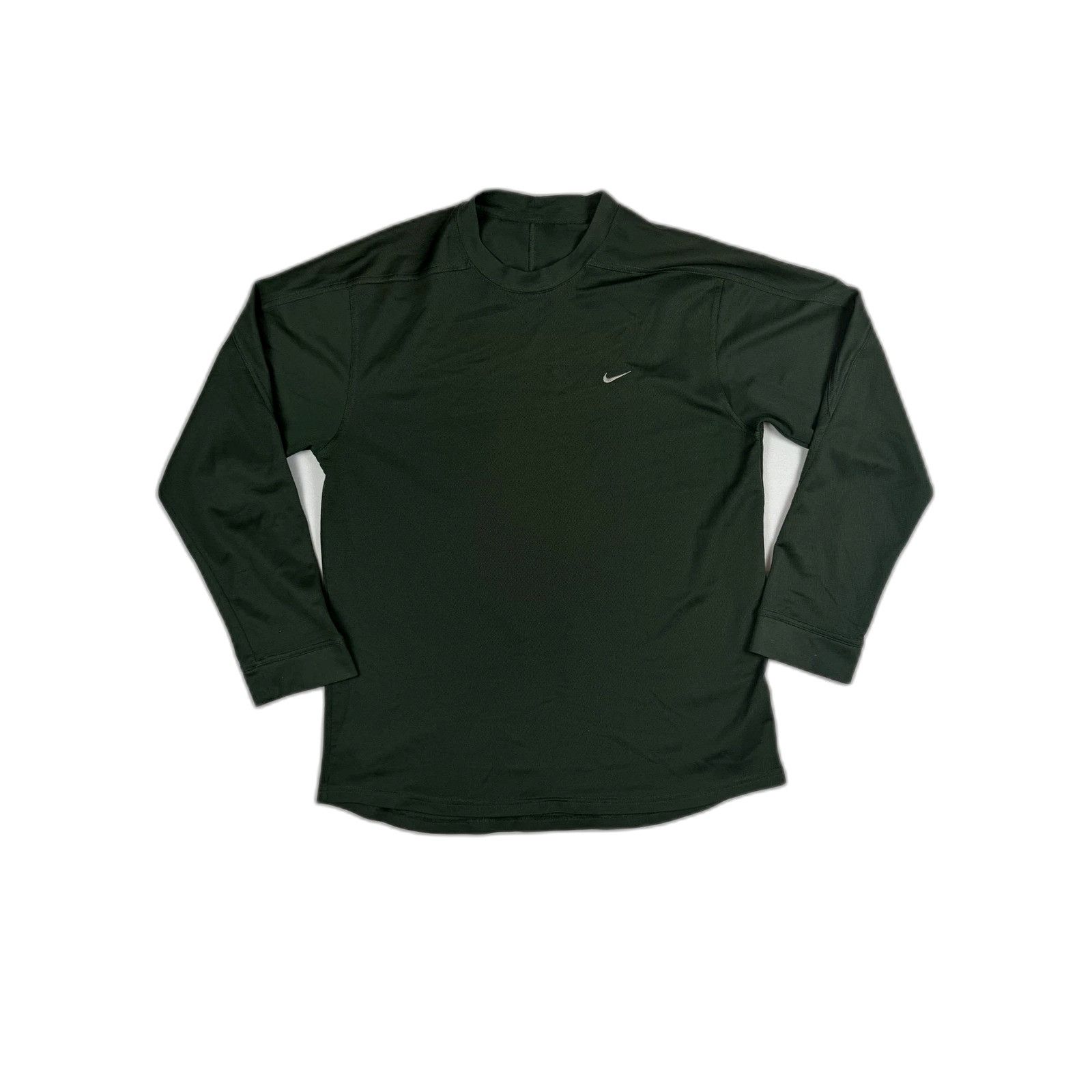 Nike Nike Dri-Fit Long Sleeve Shirt Green Athletic Performance Me Size US L / EU 52-54 / 3 - 1 Thumbnail