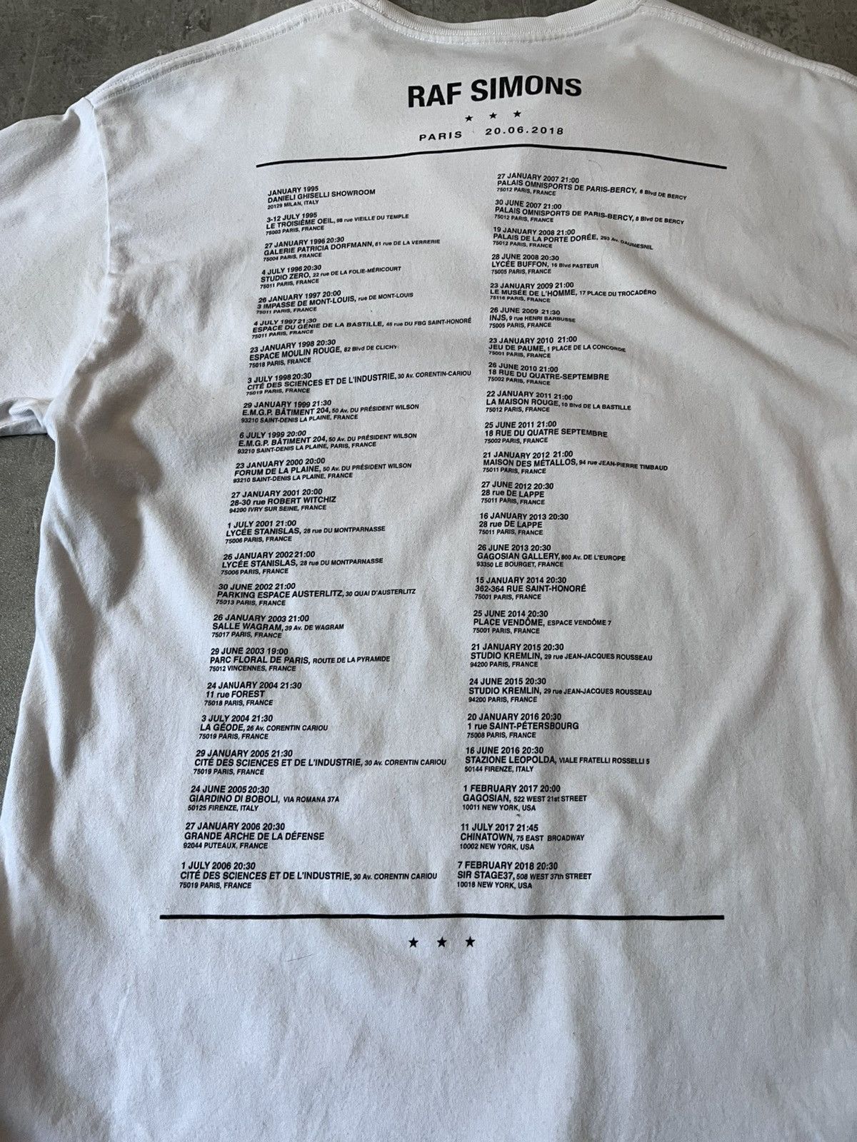 Raf Simons Raf Simons S/S 2019 Montreuil Paris T-shirt white Size US M / EU 48-50 / 2 - 14 Thumbnail