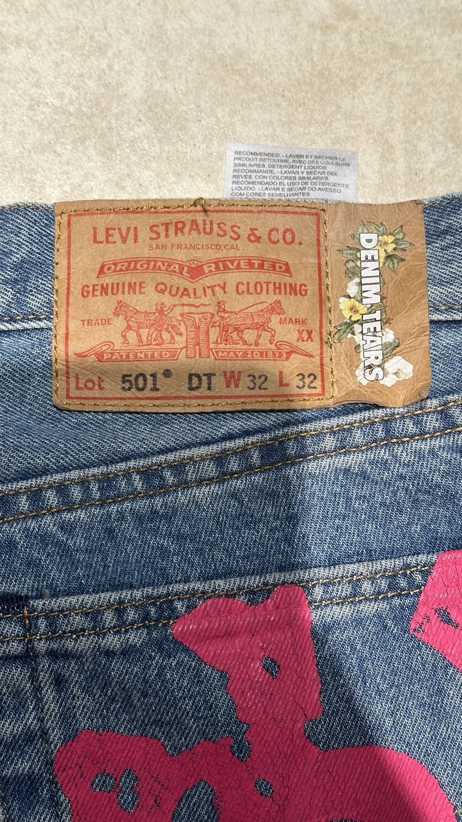 DENIM TEARS Denim Tears x Bstroy Blue Jeans Size US 32 / EU 48 - 3 Thumbnail