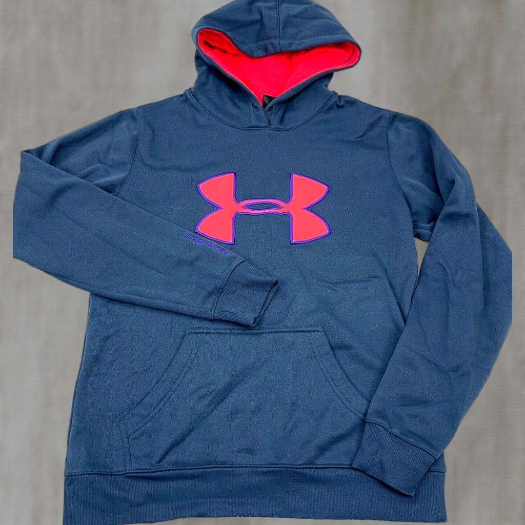 Under Armour Under Armour Hoodie Women Small Gray Logo Sweatshirt Pullover Relaxed Fit Hooded Size S / US 4 / IT 40 - 1 Thumbnail
