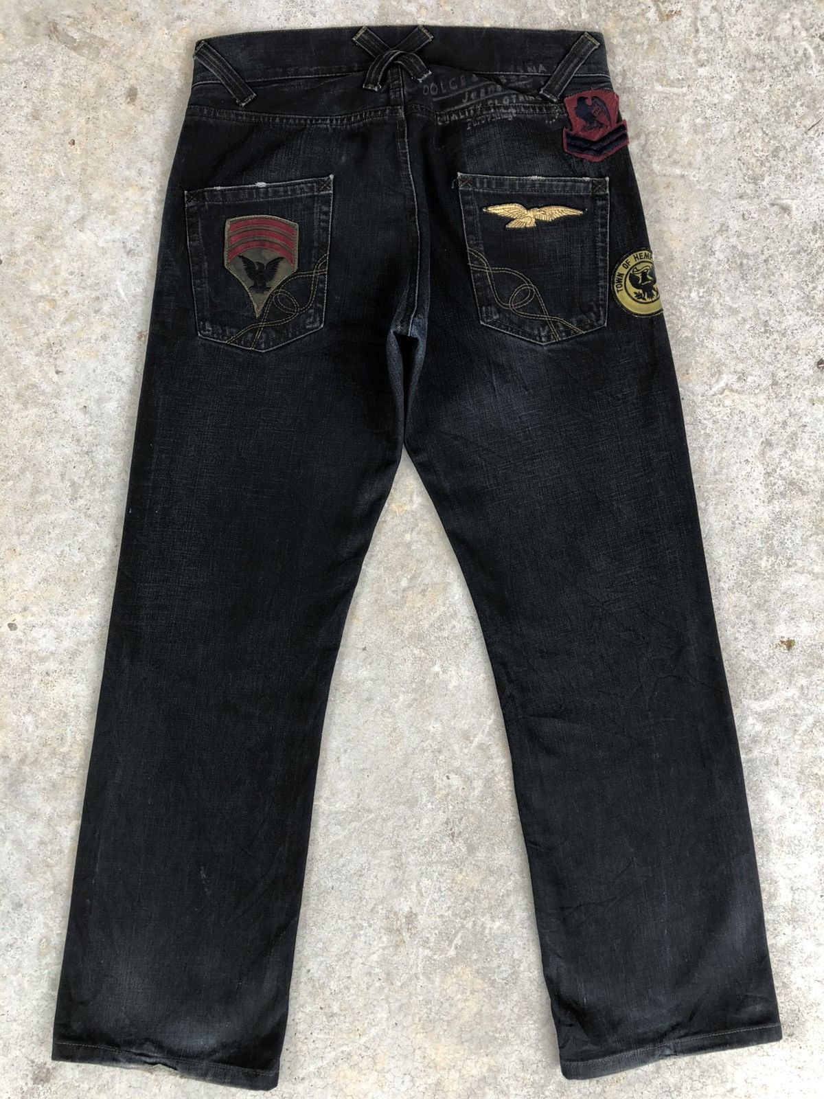 Dolce & Gabbana Dolce Gabbana Waxed Denim Wide Patchwork Size US 32 / EU 48 - 1 Thumbnail