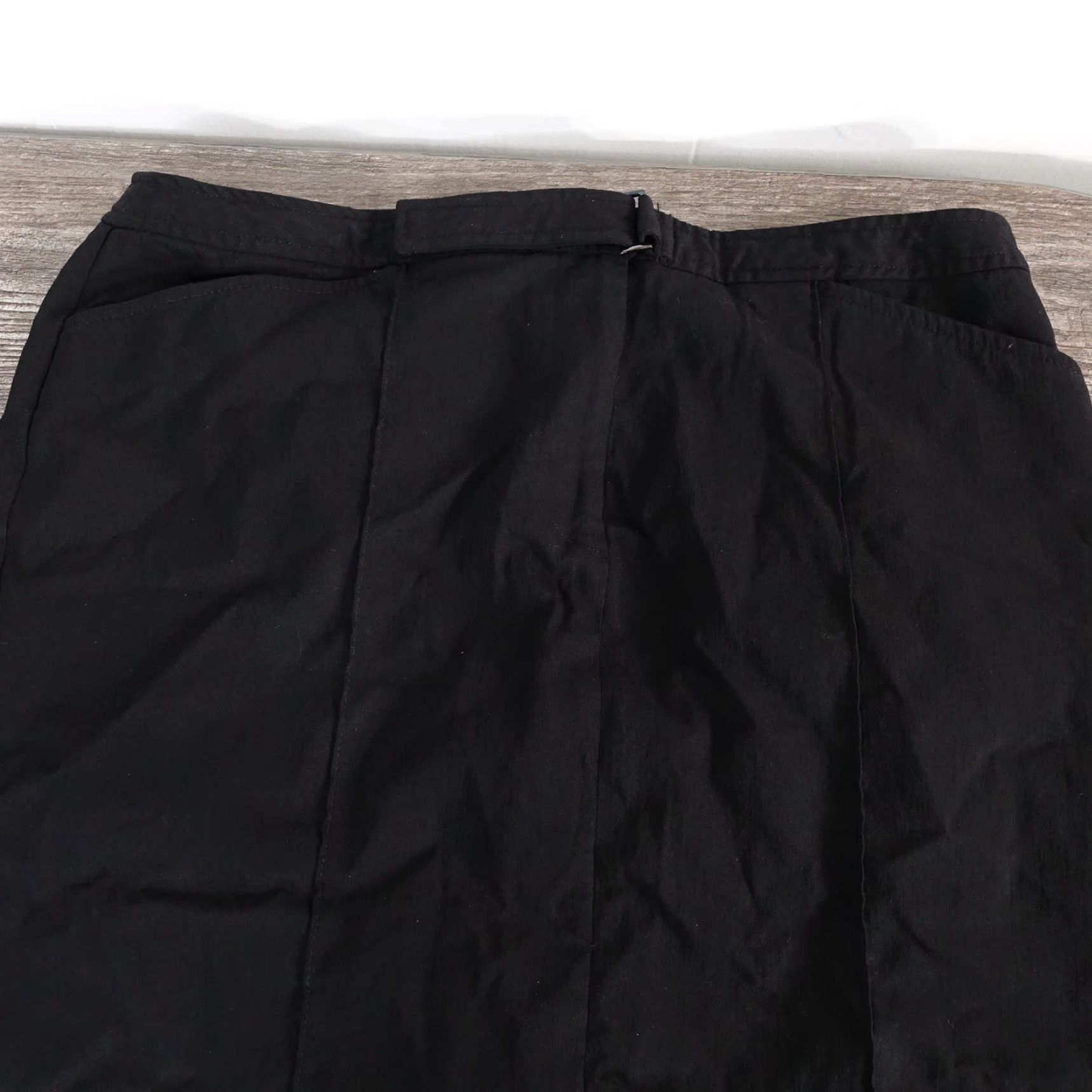 Express VINTAGE EXPRESS Skirt Womens Size 5/6 Black Stretch Rayon Blend Pencil/ Straight 20" Flat Waist 30" 90s? (adjusted) Size 27" / US 4 / IT 40 - 3 Thumbnail