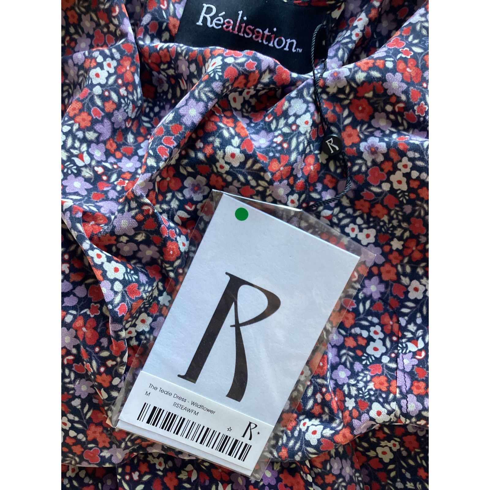 Realisation Par NWT REALISATION PAR Dress Wildflower Wrap Midi Dress Sz M Size M / US 6-8 / IT 42-44 - 5 Thumbnail