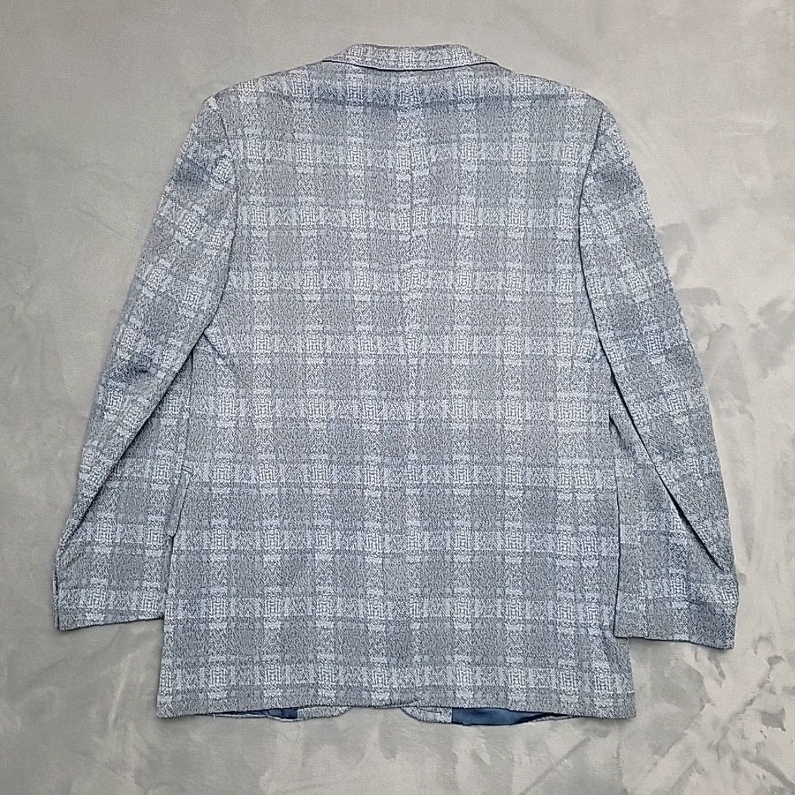 Vintage VINTAGE Missoula Montana Blazer Mens Medium Blue Plaid Sport Coat Made in USA Shirt Size 40R - 5 Thumbnail