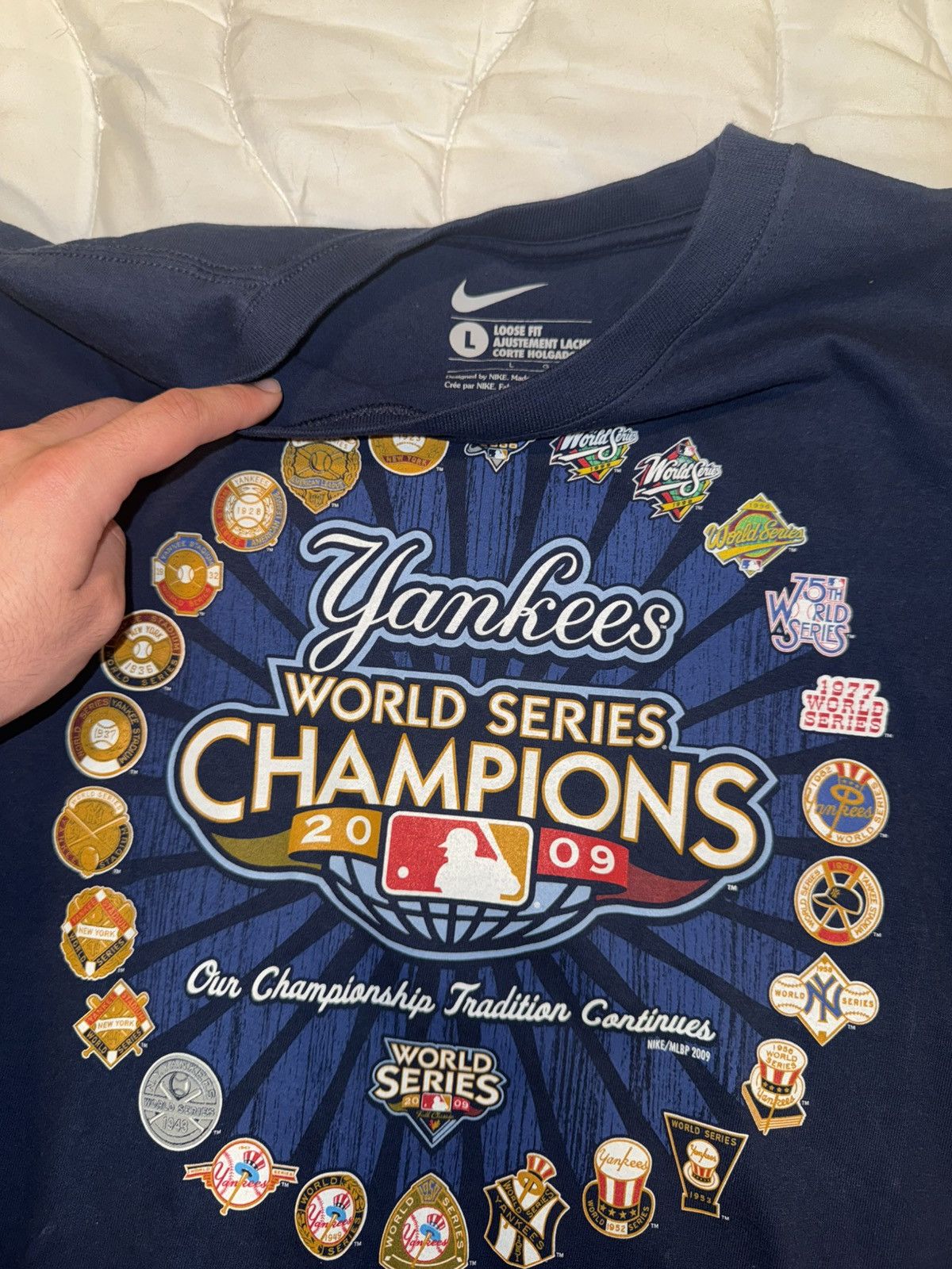 Nike 2009 Yankees World Series Tee shirt Vintage Size US L / EU 52-54 / 3 - 2 Thumbnail