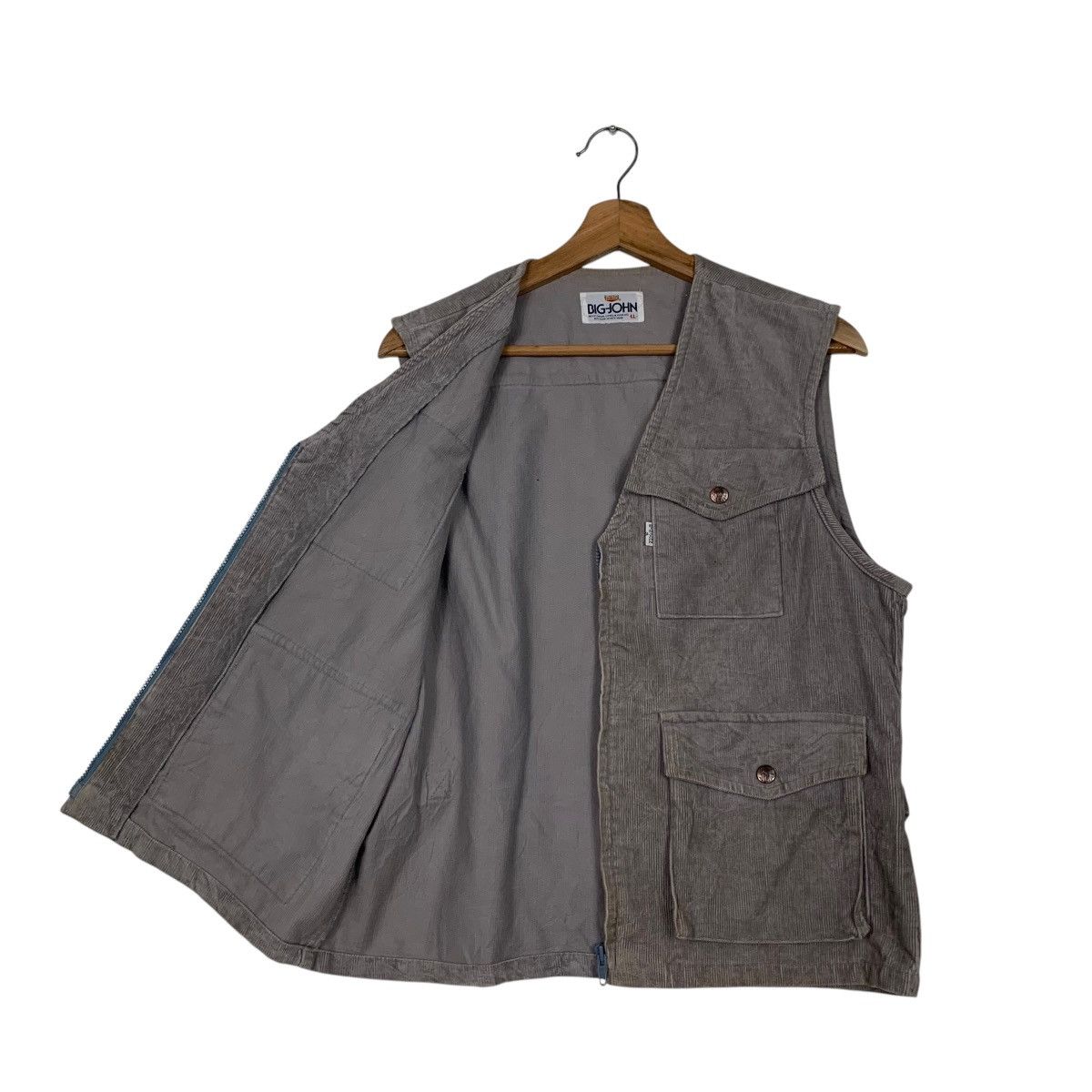 Big John Vintage 90's BIG JOHN Worker Corduroy Vest #2495-C112 Size US L / EU 52-54 / 3 - 9 Thumbnail