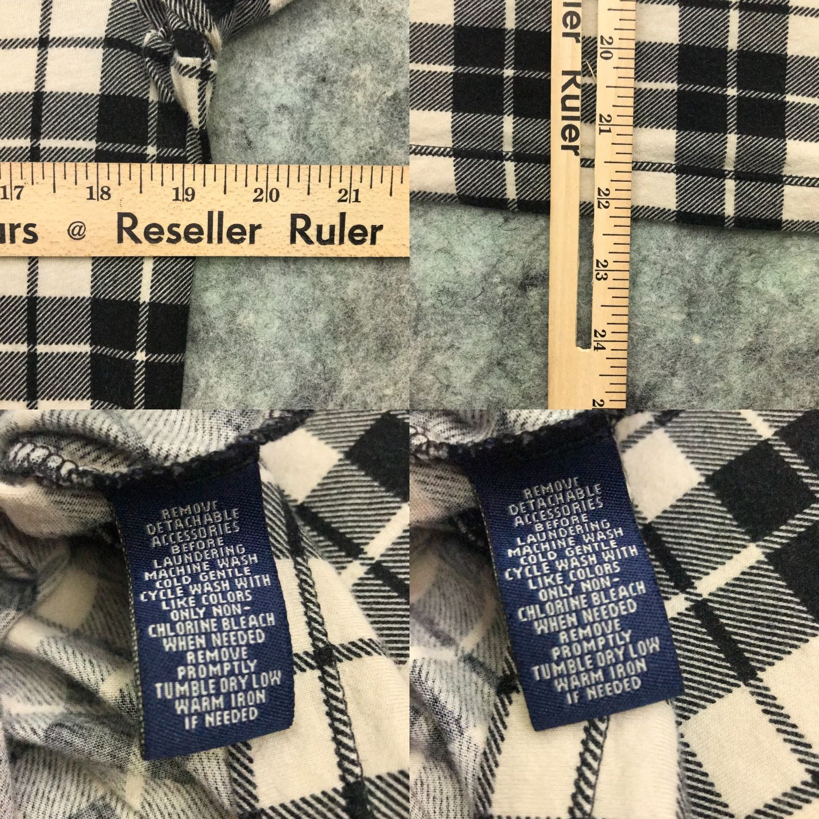 Chaps VINTAGE Chaps Shirt Adult XL Gray Plaid Long Sleeve V-Neck Ruffle Lace Blouse Womens Size XL / US 12-14 / IT 48-50 - 8 Thumbnail