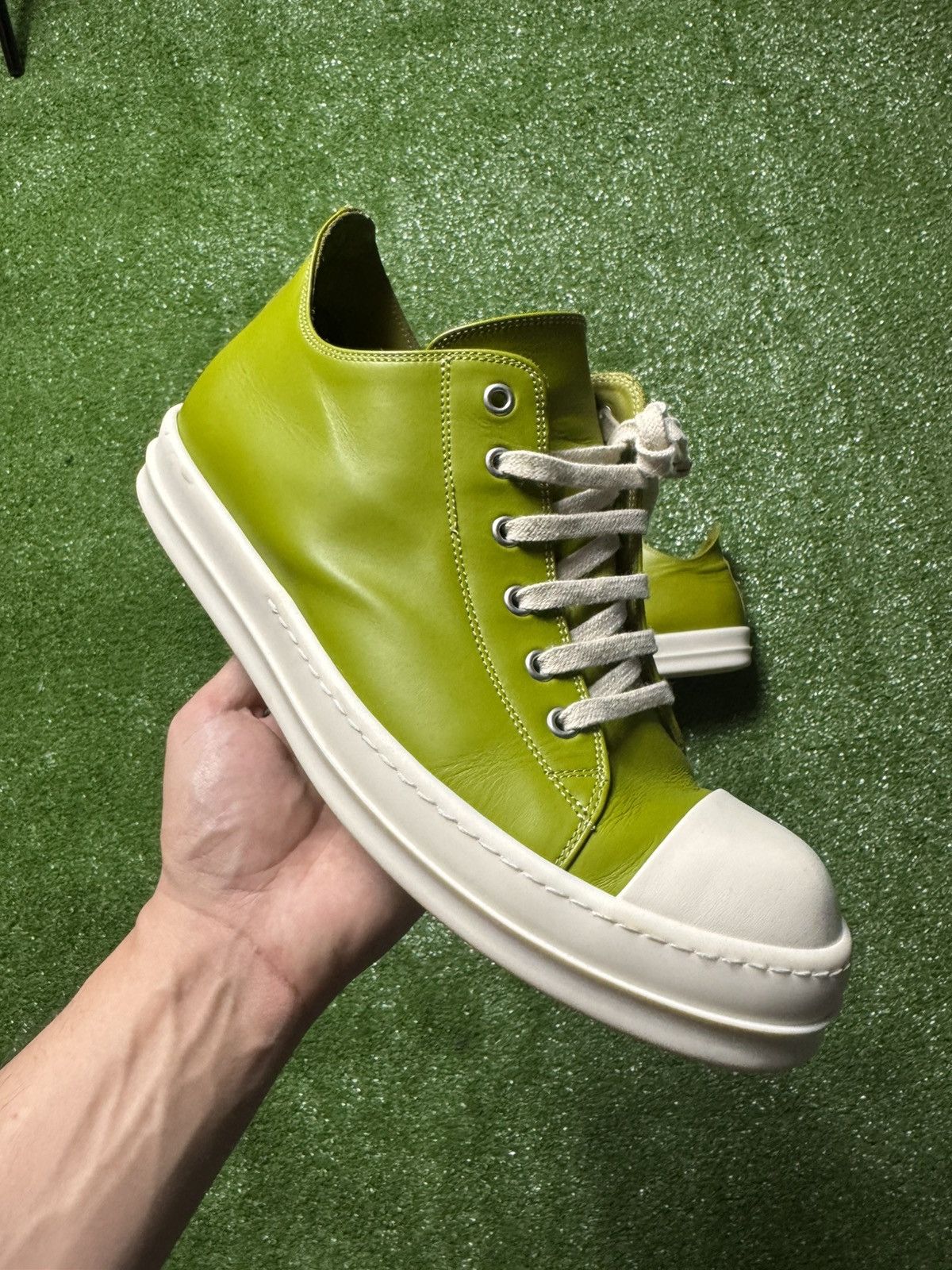 Rick Owens Rick Owens Ramones Low Lime Green Sneakers Size US 9 / EU 42 - 1 Thumbnail