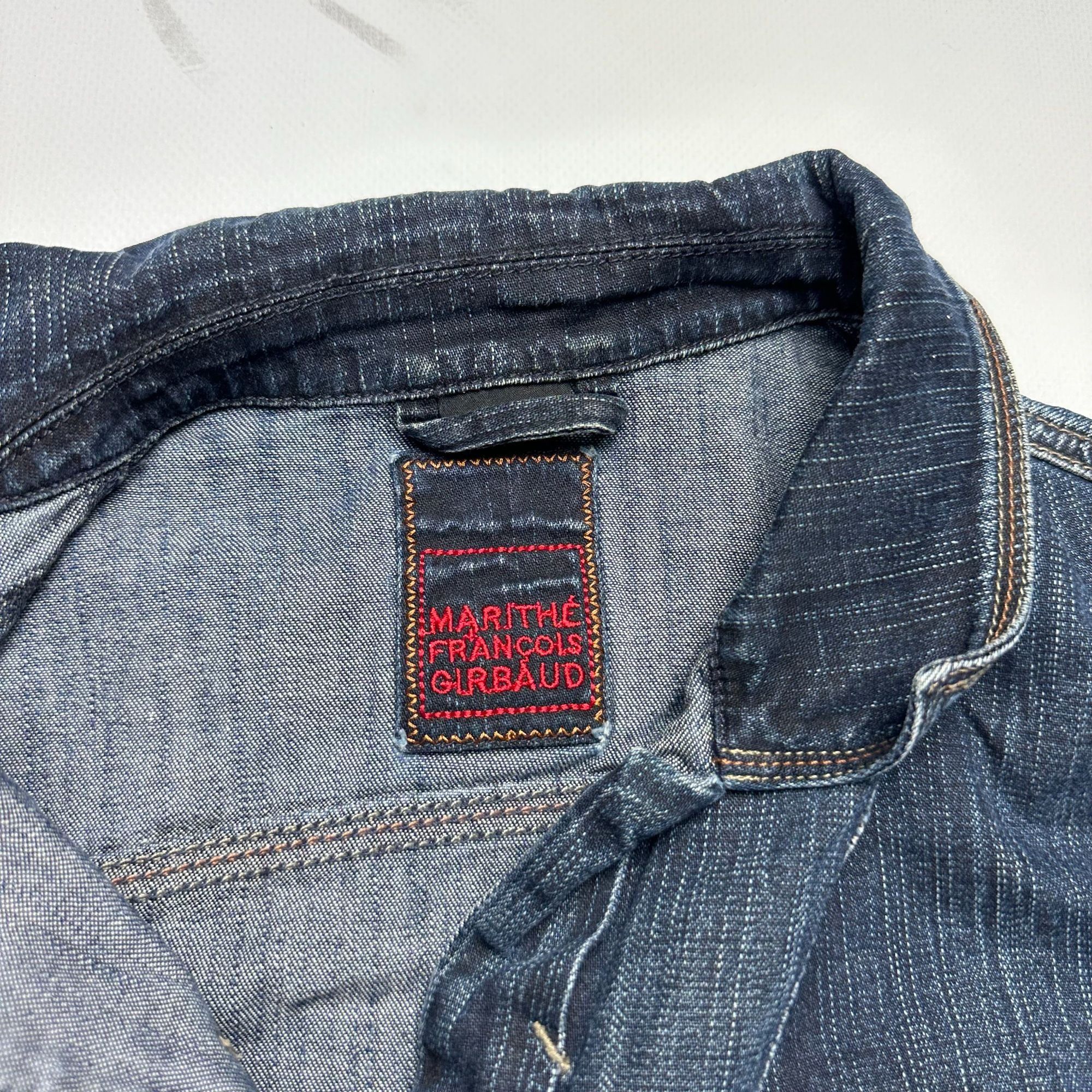 Marithe + Francois Girbaud Marithé François Girbaud Navy Denim Jacket Medium 90s Archiv Size M / US 6-8 / IT 42-44 - 2 Thumbnail