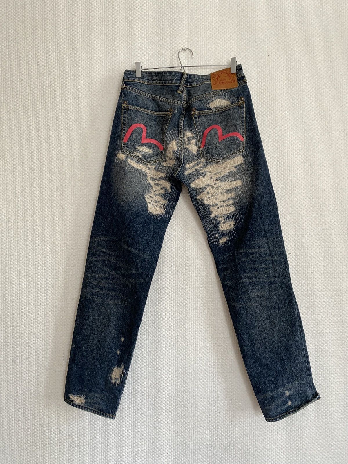 Evisu Evisu Distressed Jeans Size US 33 - 1 Thumbnail