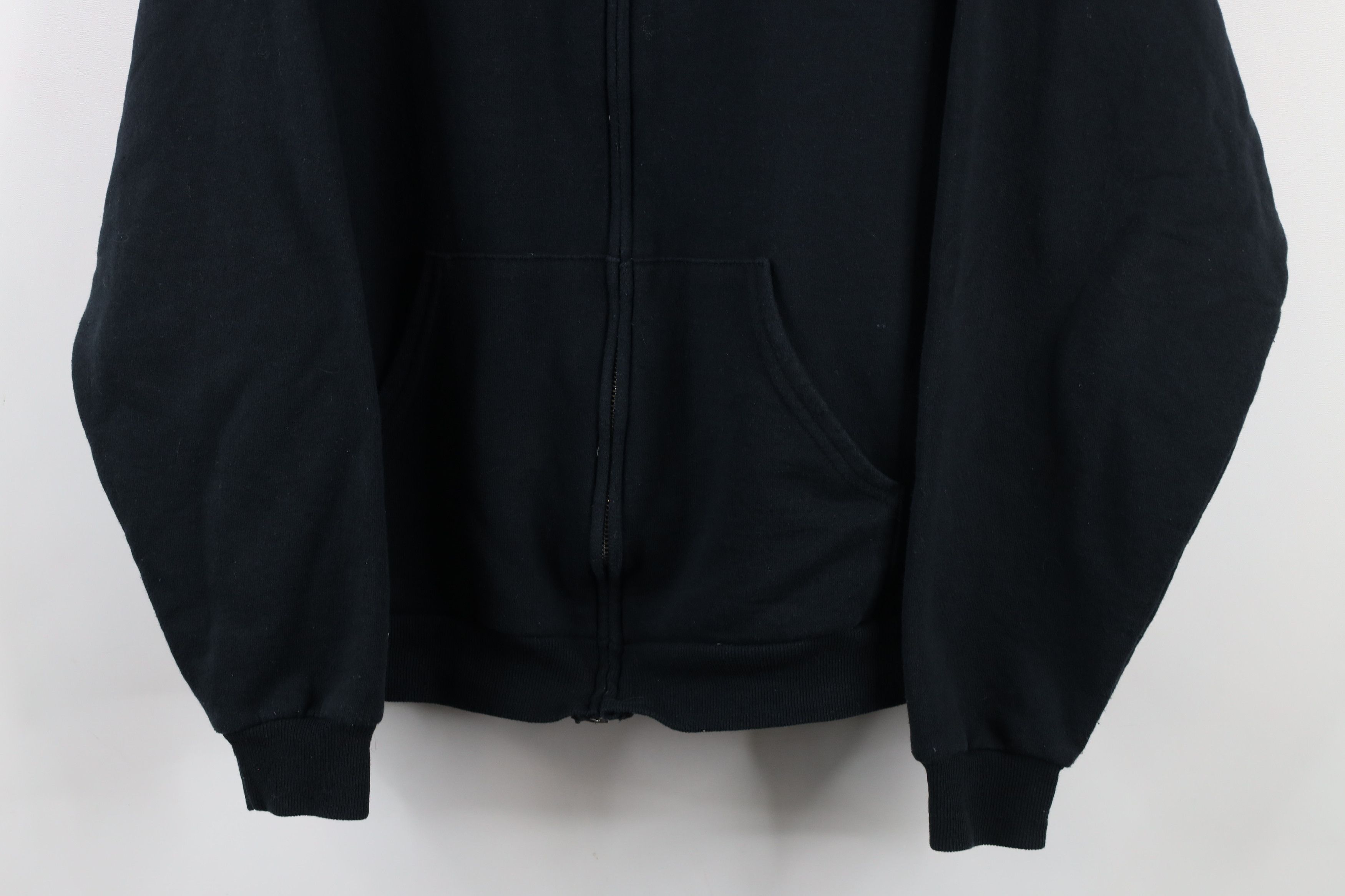 Vintage Vintage 90s Streetwear Full Zip Hoodie Sweatshirt Black Size US L / EU 52-54 / 3 - 3 Thumbnail