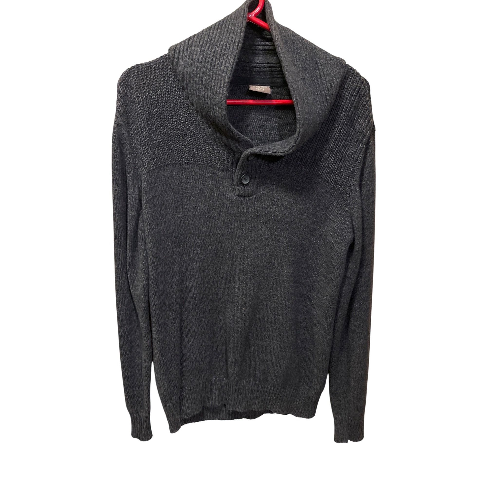 Great Northwest Great Northwest men's Gray Shawl Collar Knit Sweater Size L Size US S / EU 44-46 / 1 - 1 Thumbnail